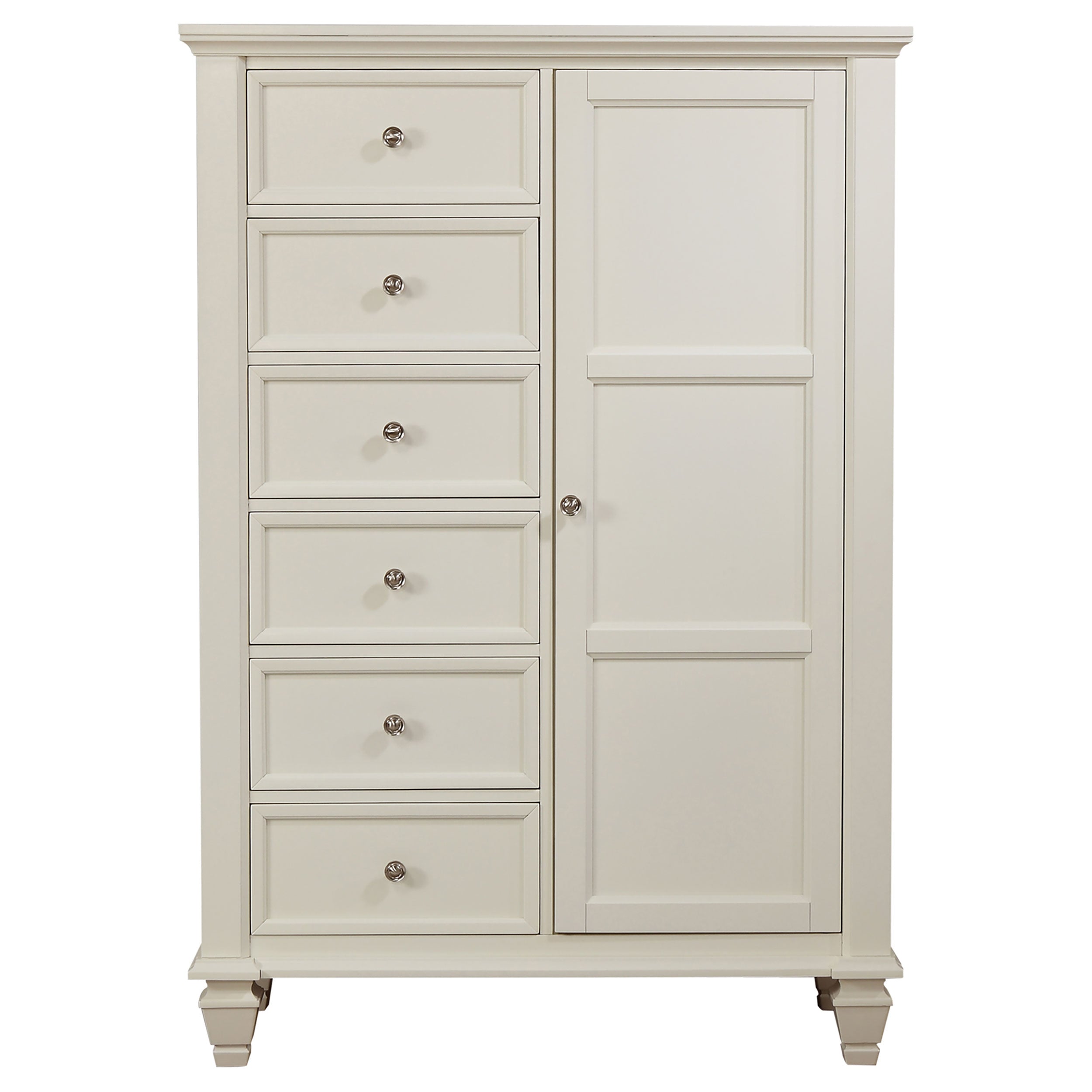 Sandy Beach 8-drawer Door Chest Cream White — view 4