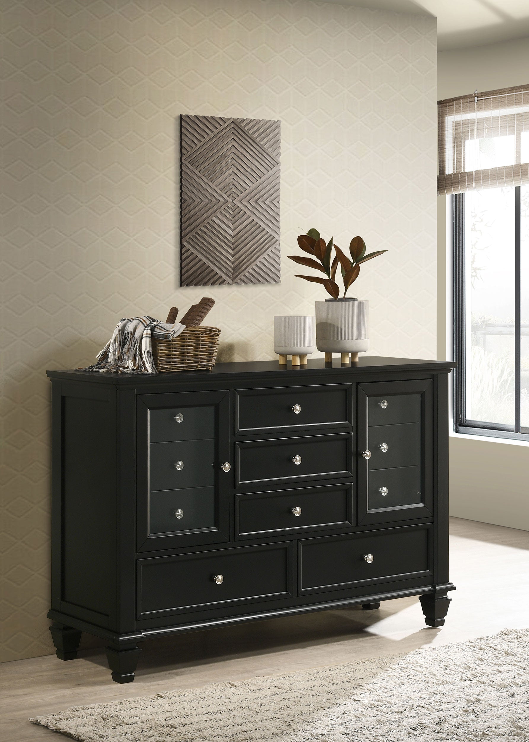 Sandy Beach 11-drawer Dresser Black — view 2