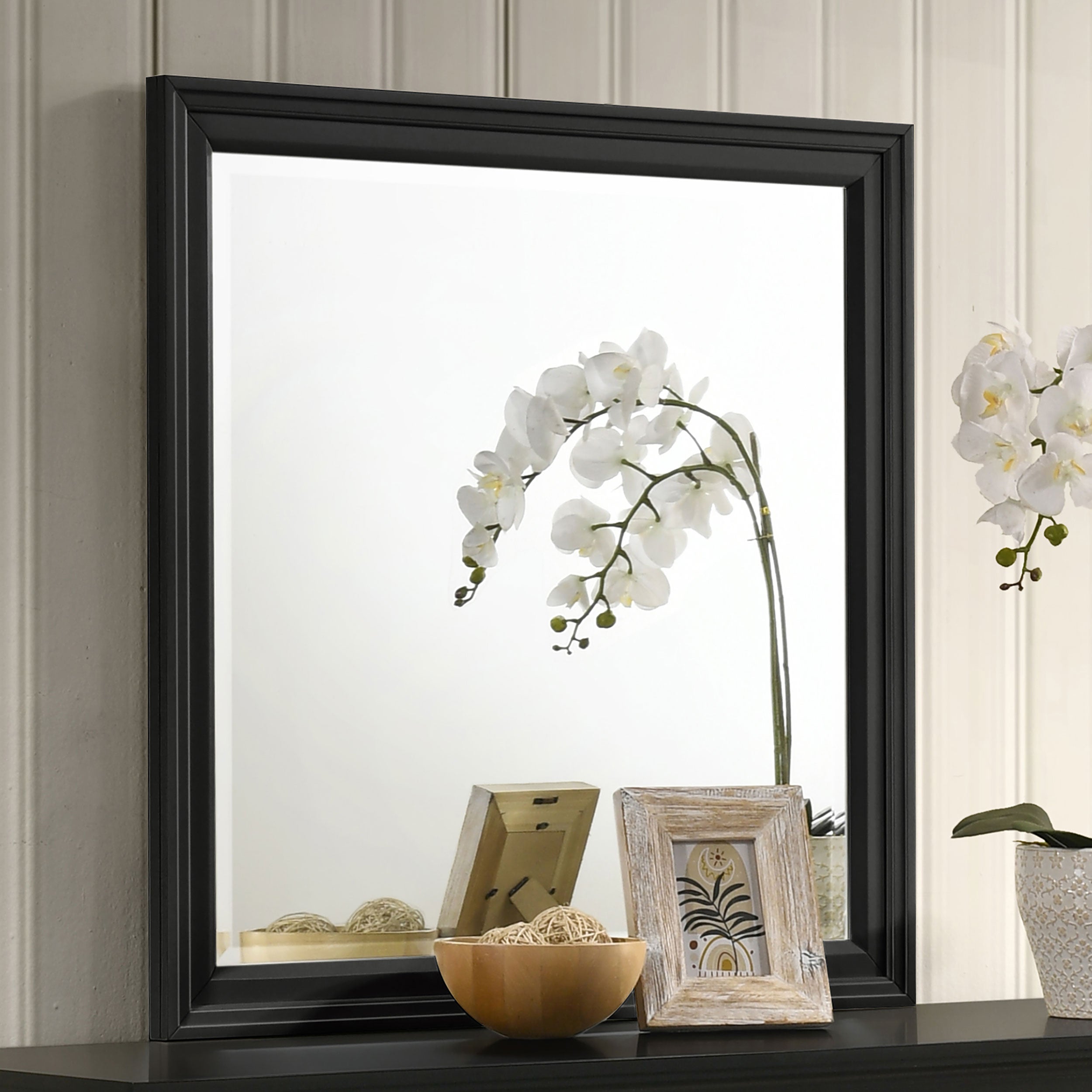 Sandy Beach Dresser Mirror Black — view 2