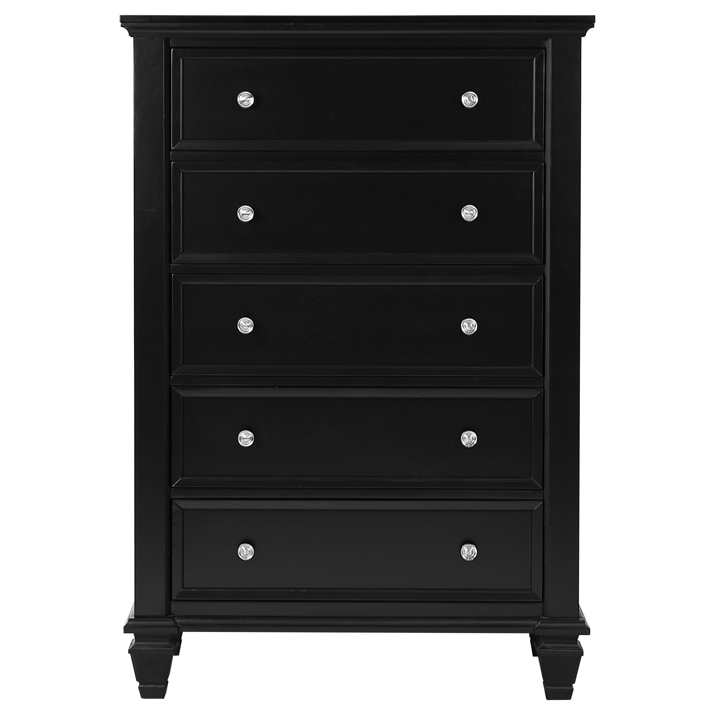 Sandy Beach 5-drawer Bedroom Chest Black — view 3