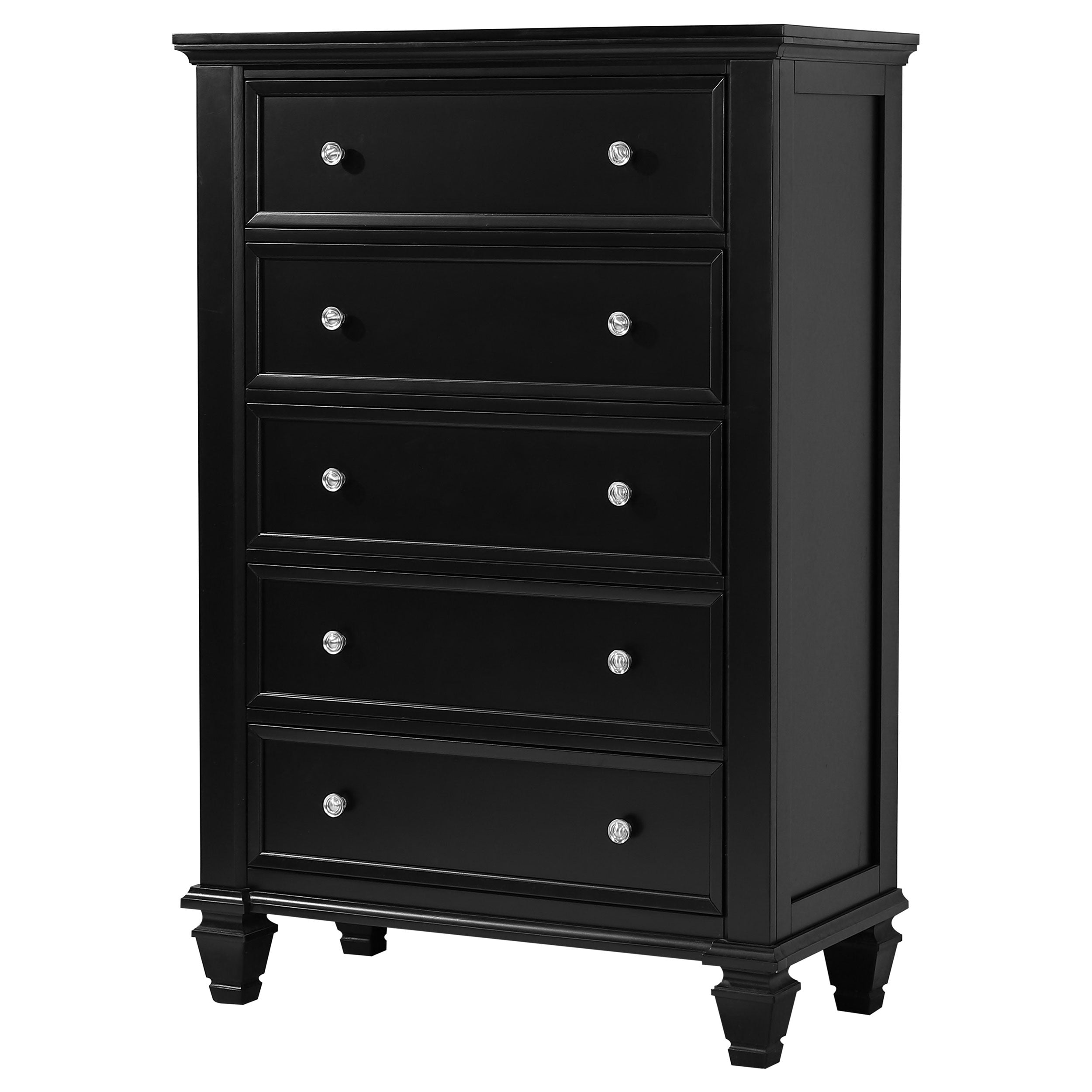 Sandy Beach 5-drawer Bedroom Chest Black — view 4