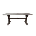 Modern Outdoor Dining Table With X Shaped Legs, Umbrella Hole