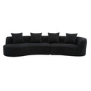 Elegant Curved Sectional Sofa With Full Foam Comfort