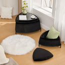 Upholstered Storage Ottoman Set With Reversible Lid