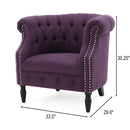 Celestialis - Upholstered Club Chair With Tub Design And Rolled Recessed Armrests