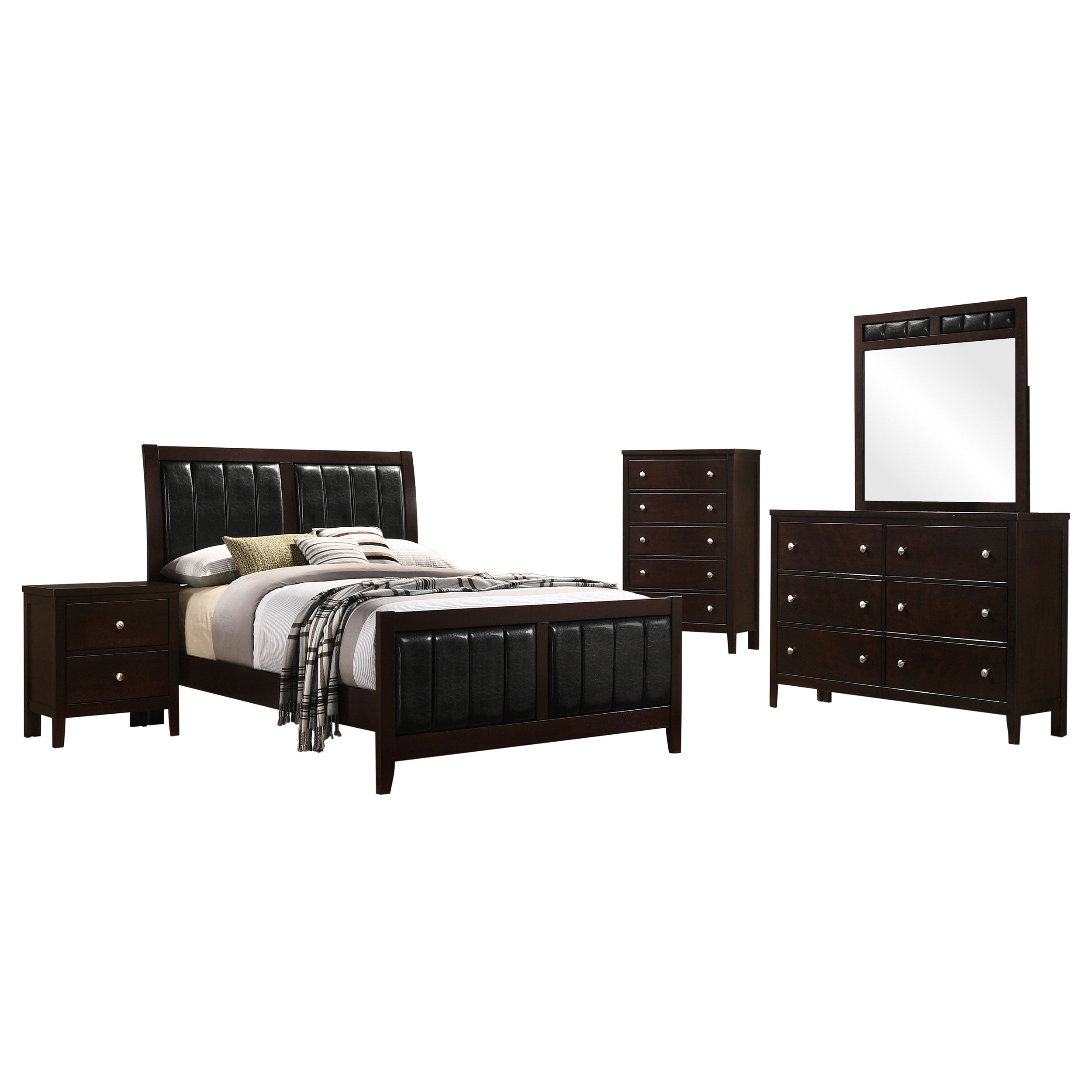 Carlton 5-piece Full Bedroom Set Cappuccino — view 2