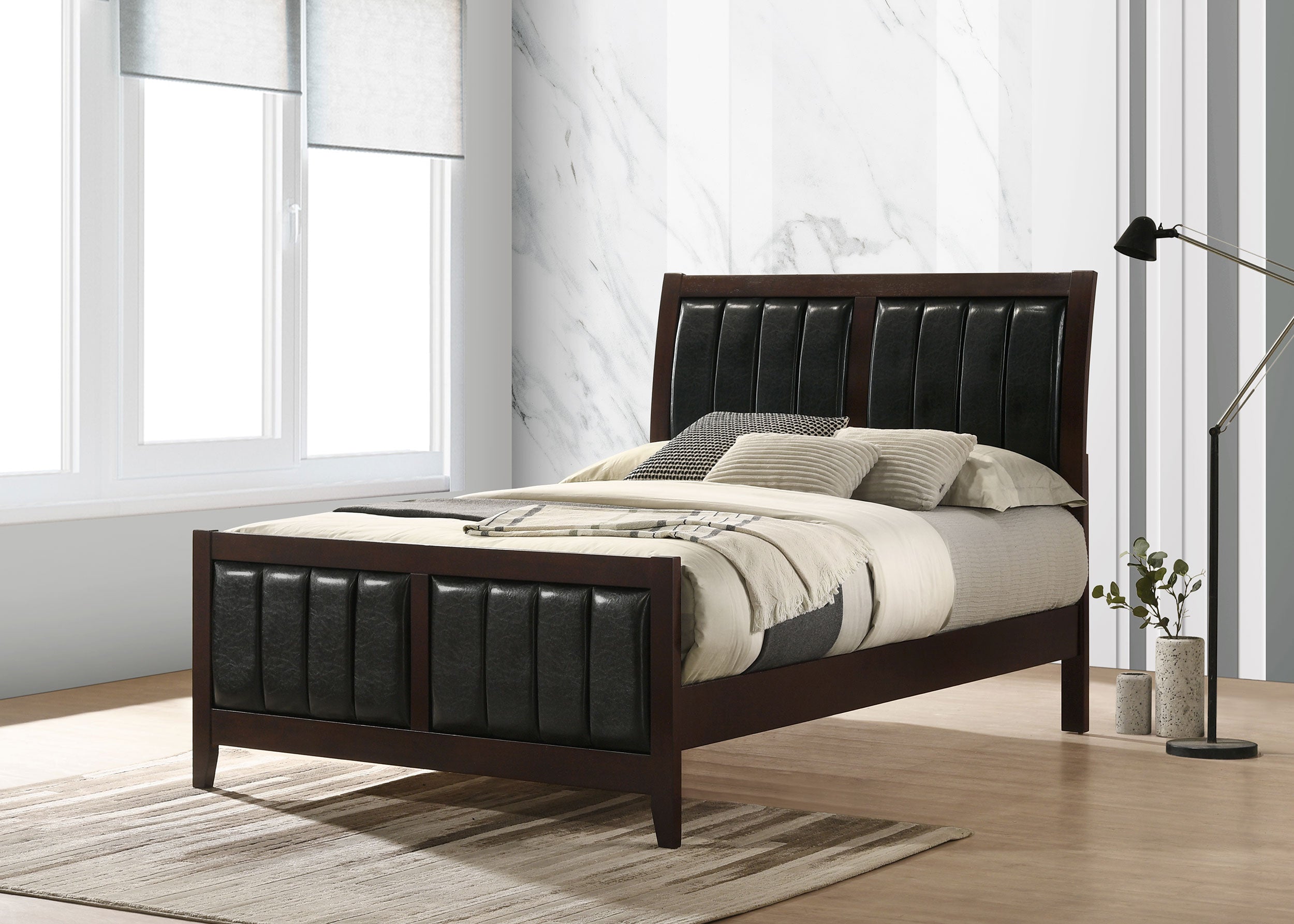 Carlton Wood Full Panel Bed Cappuccino — view 2