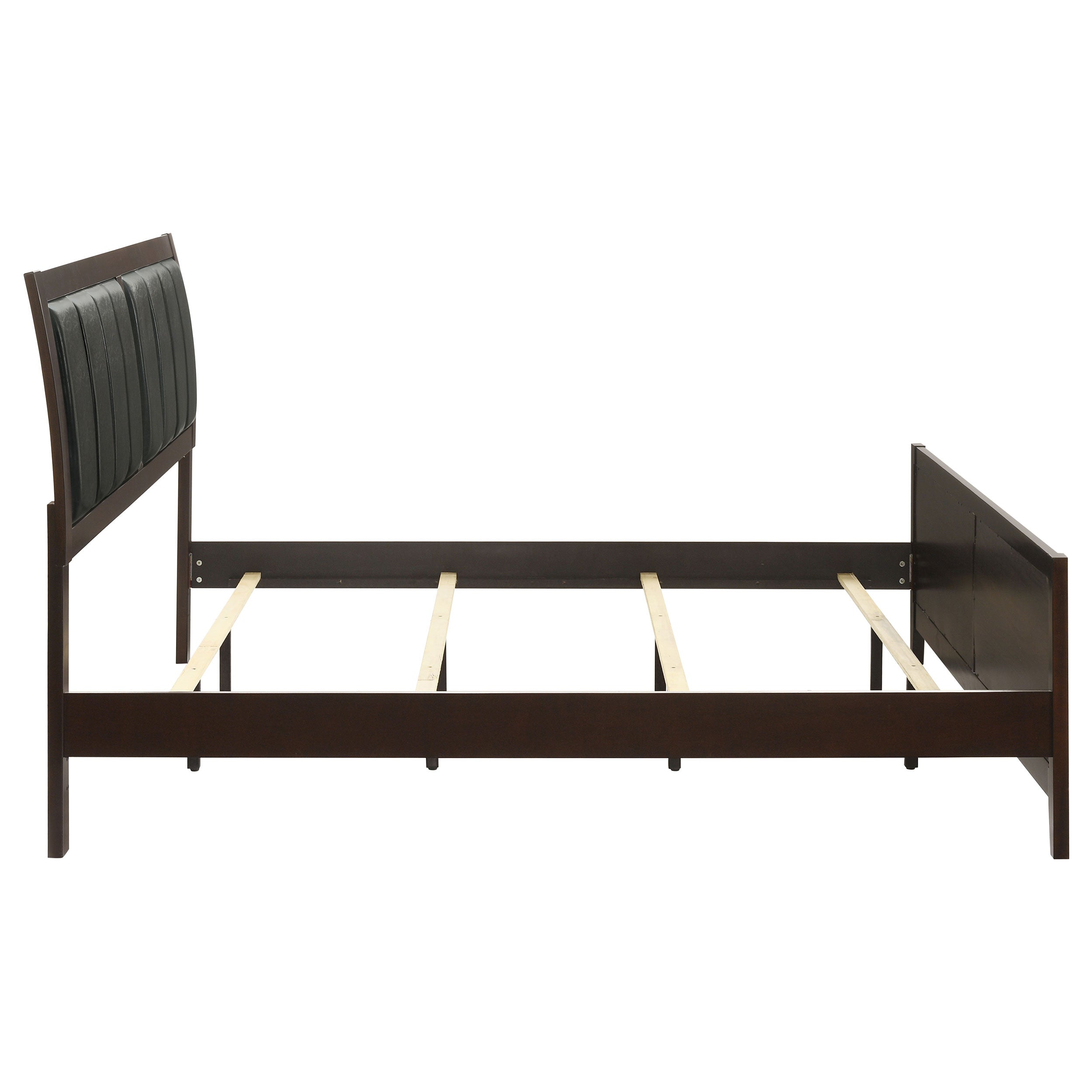 Carlton Wood Eastern King Panel Bed Cappuccino — view 6
