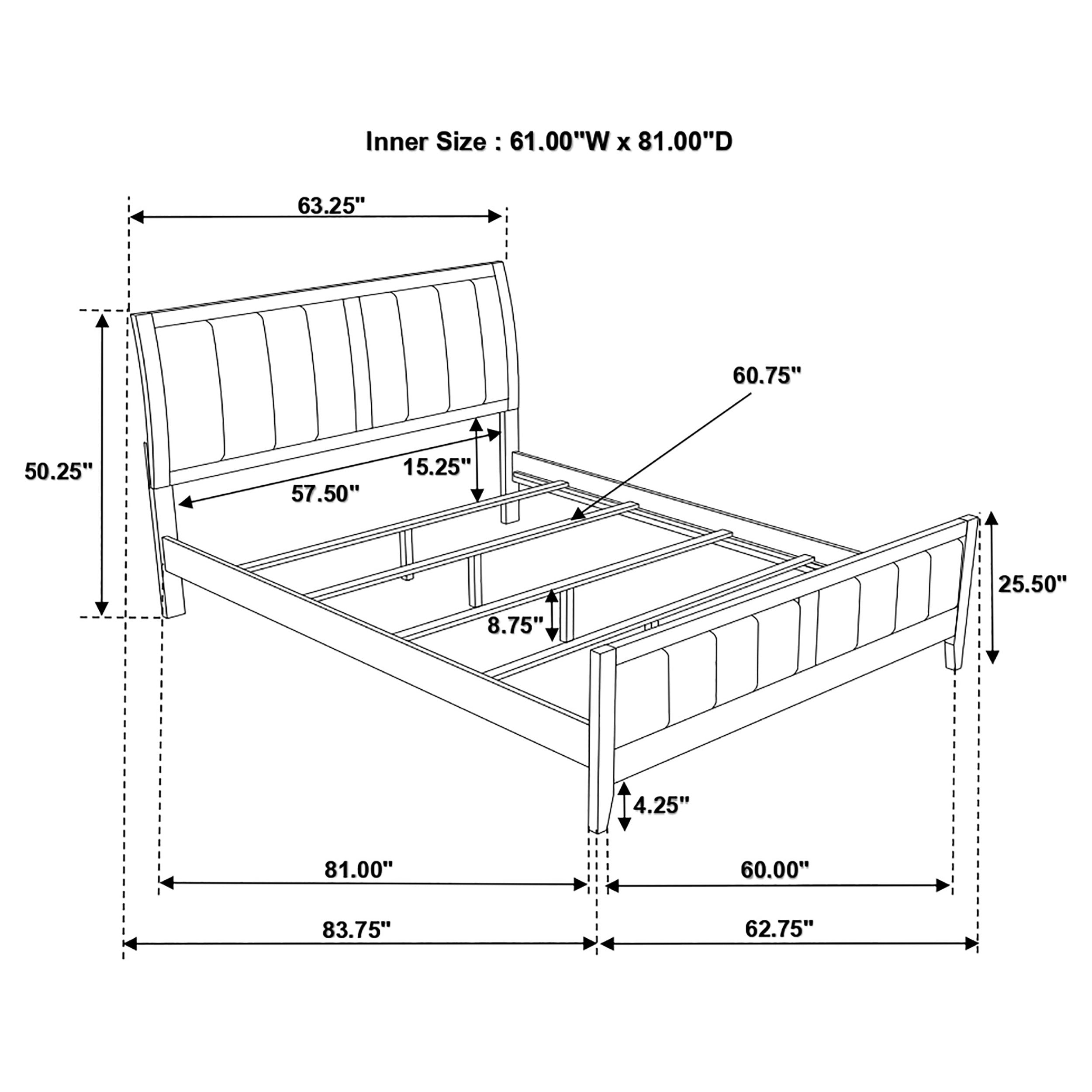 Carlton Wood Queen Panel Bed Cappuccino — view 10