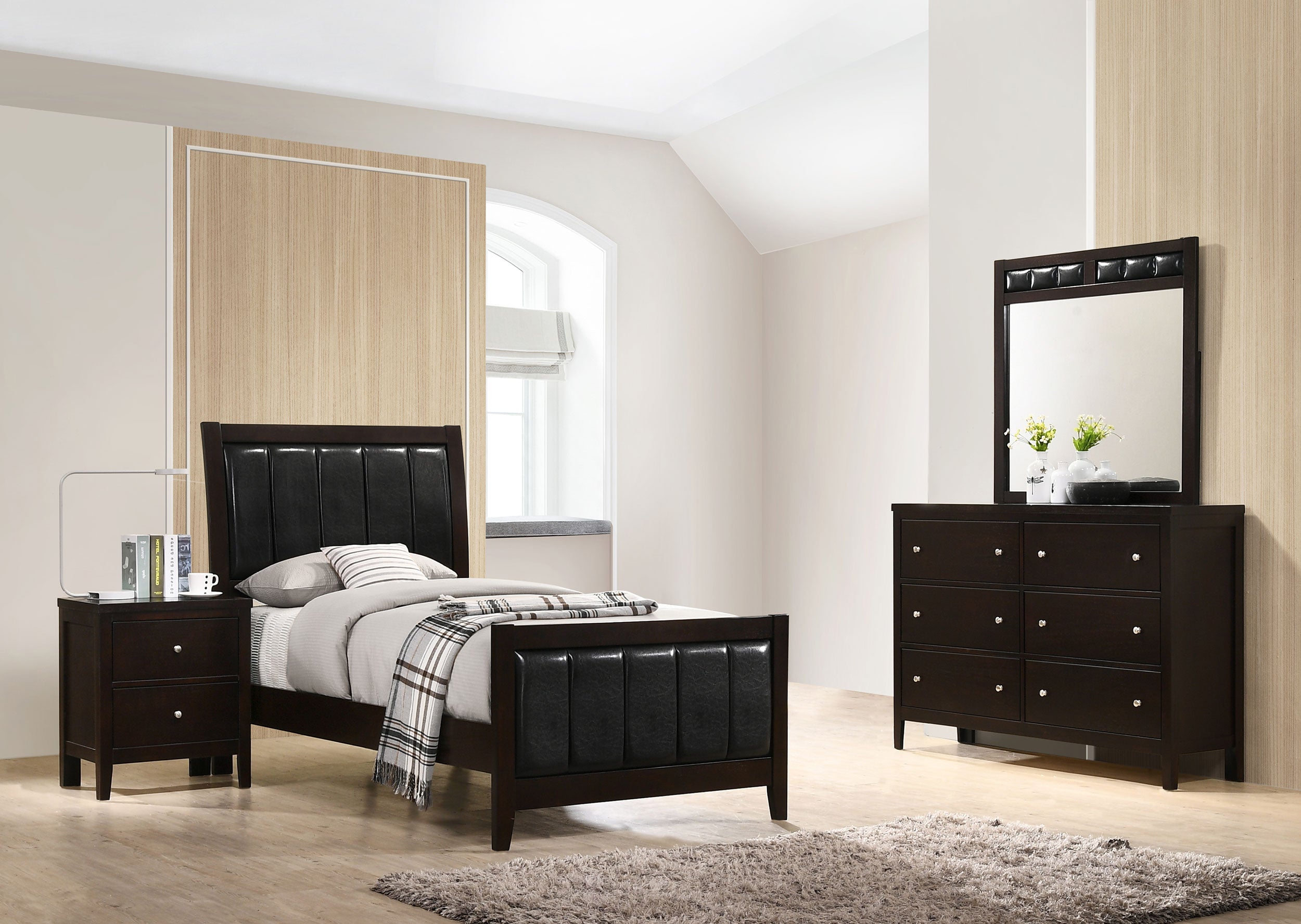 Carlton 4-piece Twin Bedroom Set Cappuccino — view 1