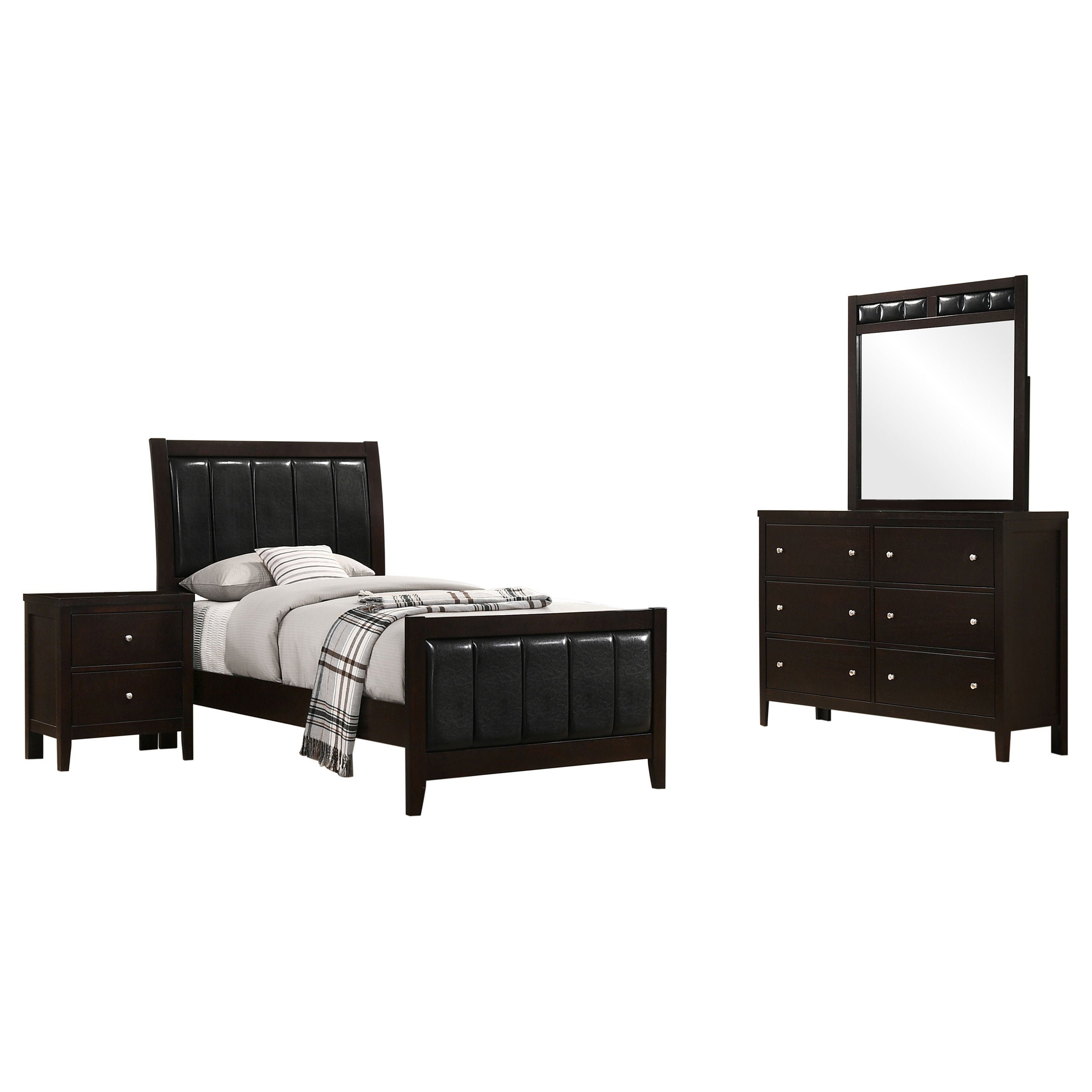 Carlton 4-piece Twin Bedroom Set Cappuccino — view 2