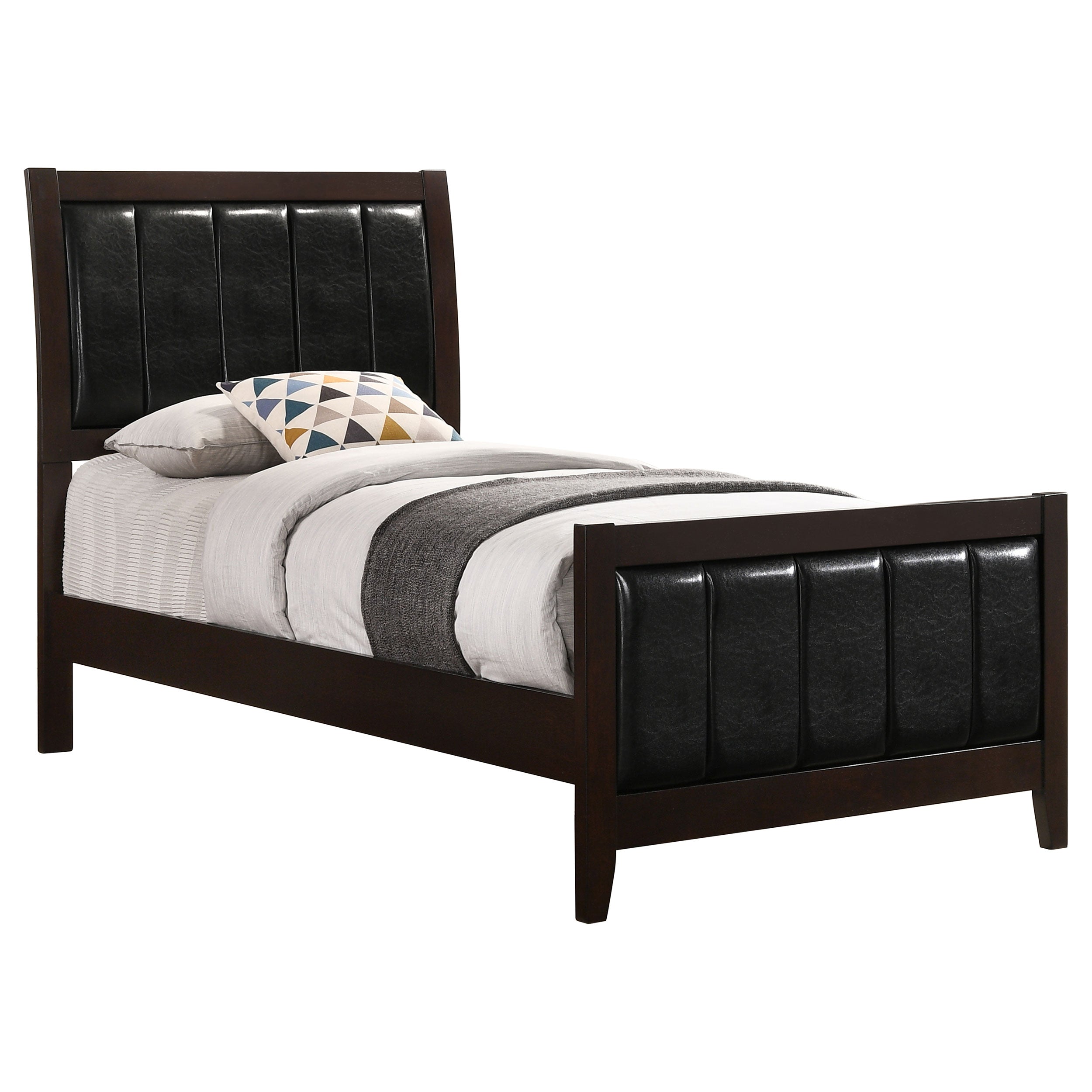 Carlton Wood Twin Panel Bed Cappuccino — view 3
