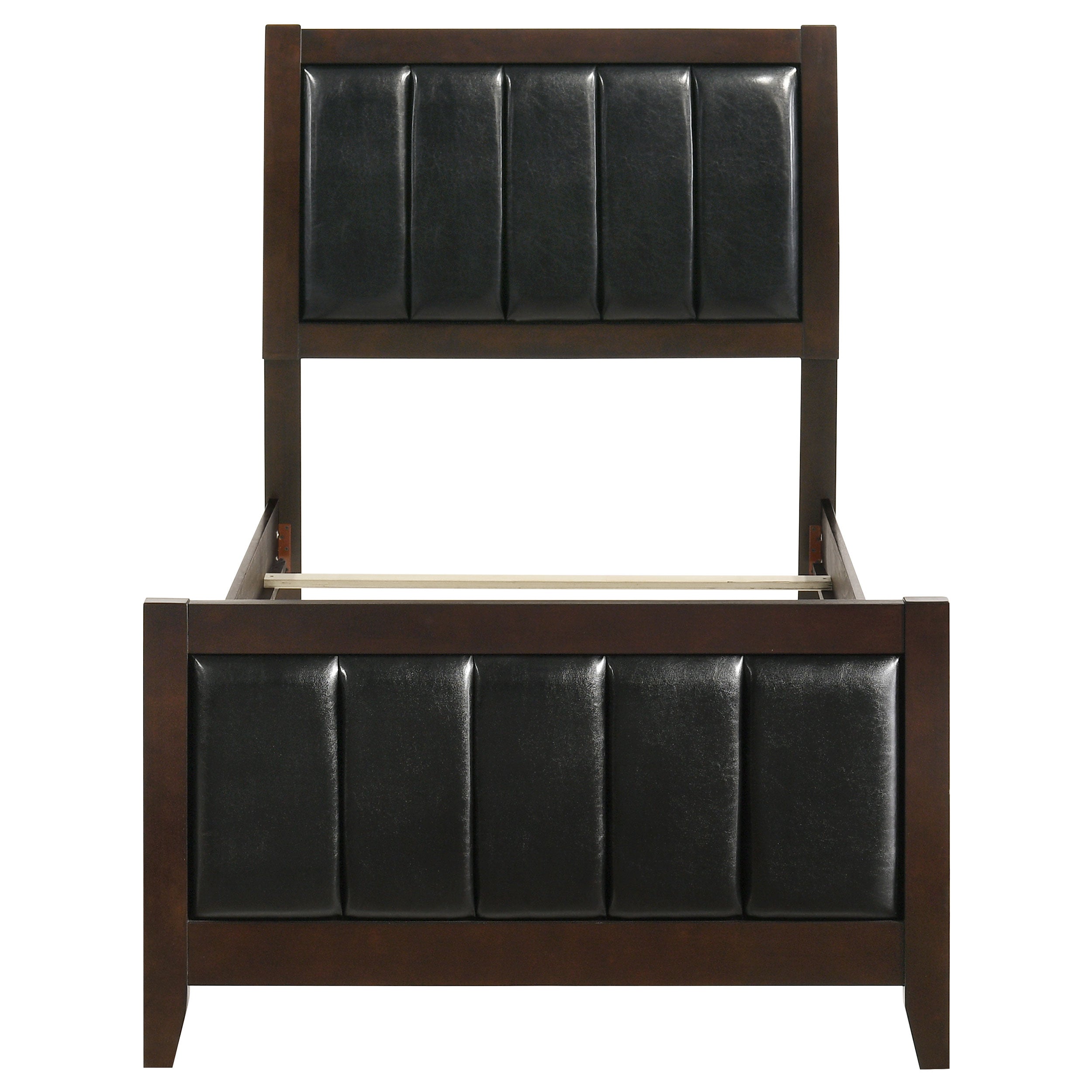 Carlton Wood Twin Panel Bed Cappuccino — view 4