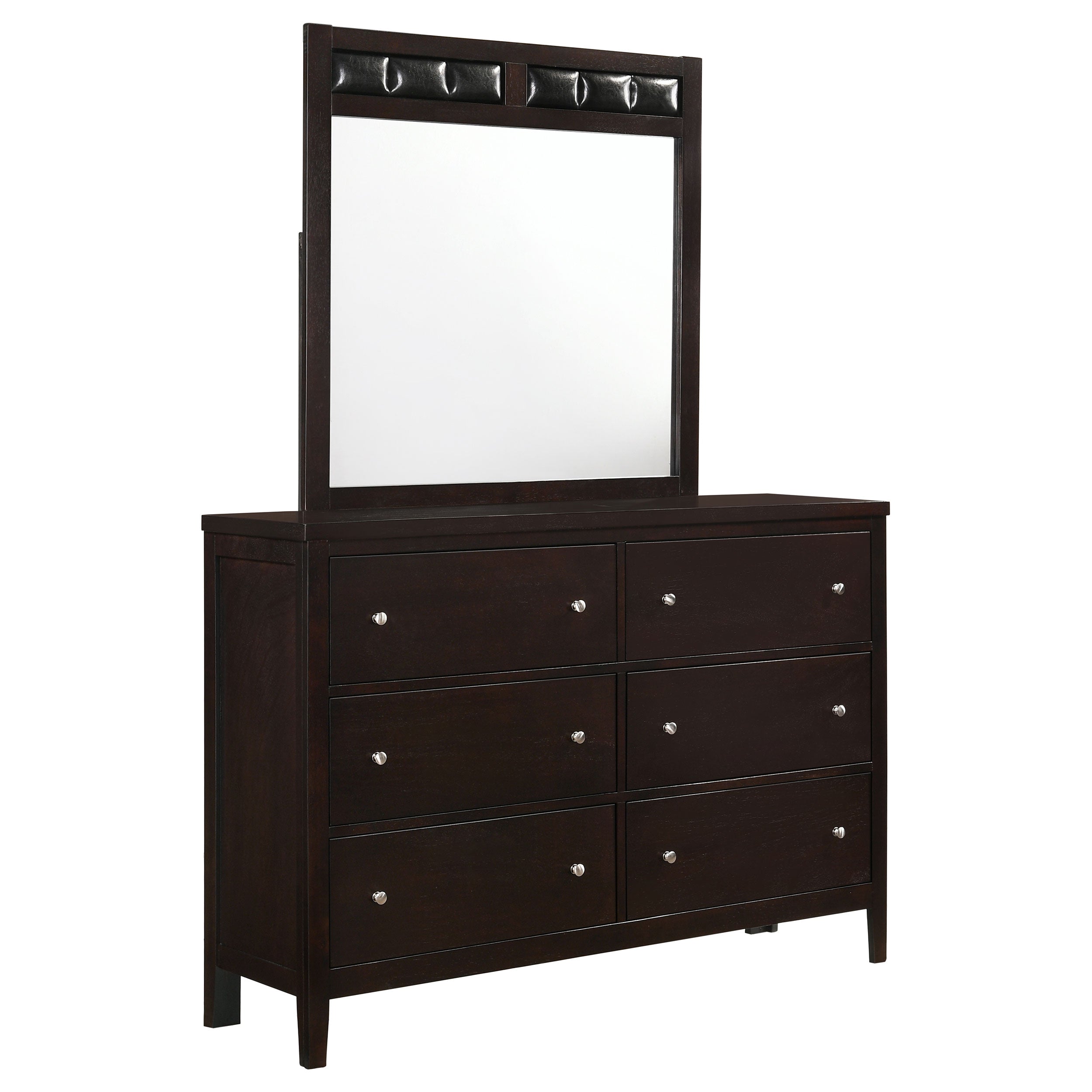 Carlton 6-drawer Dresser with Mirror Cappuccino — view 1