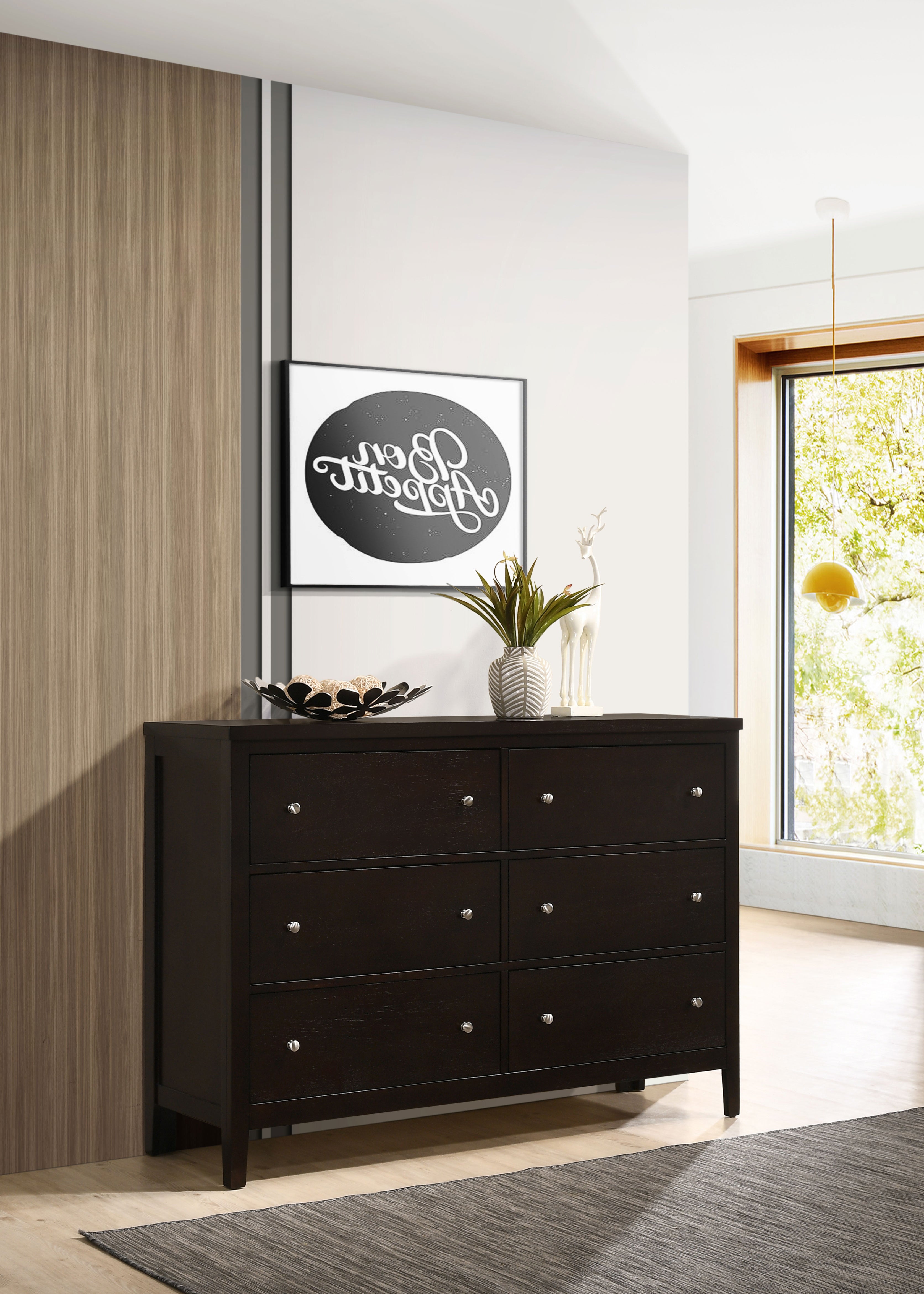 Carlton 6-drawer Dresser Cappuccino — view 2