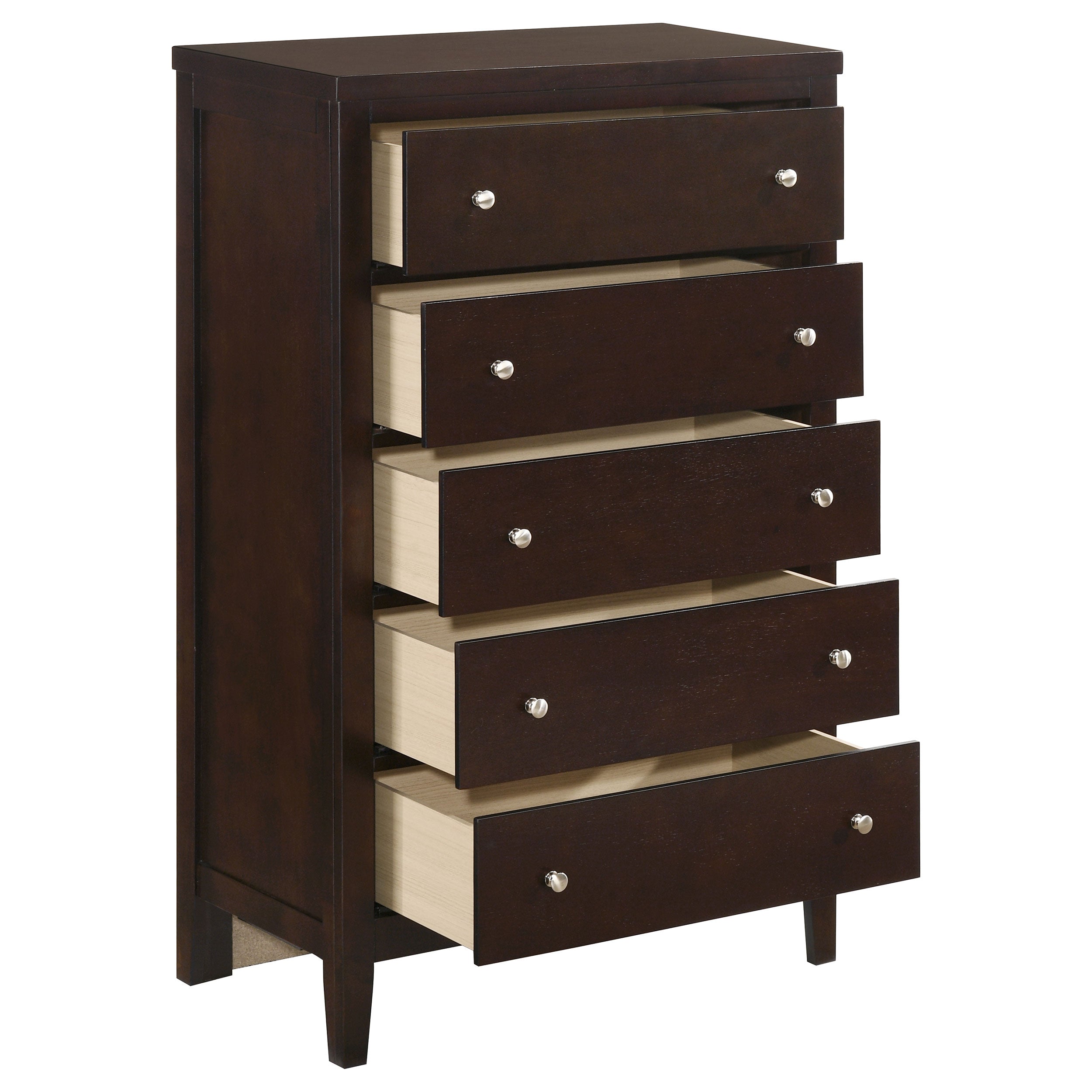 Carlton 5-drawer Bedroom Chest Cappuccino — view 10