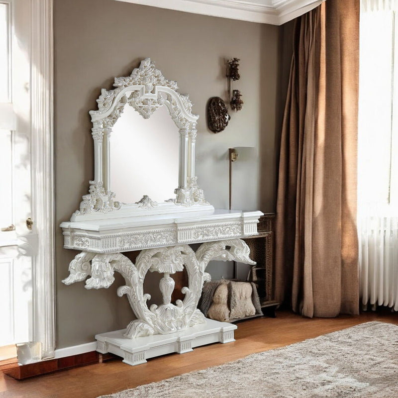 Vanaheim - Console Table - Antique White Finish