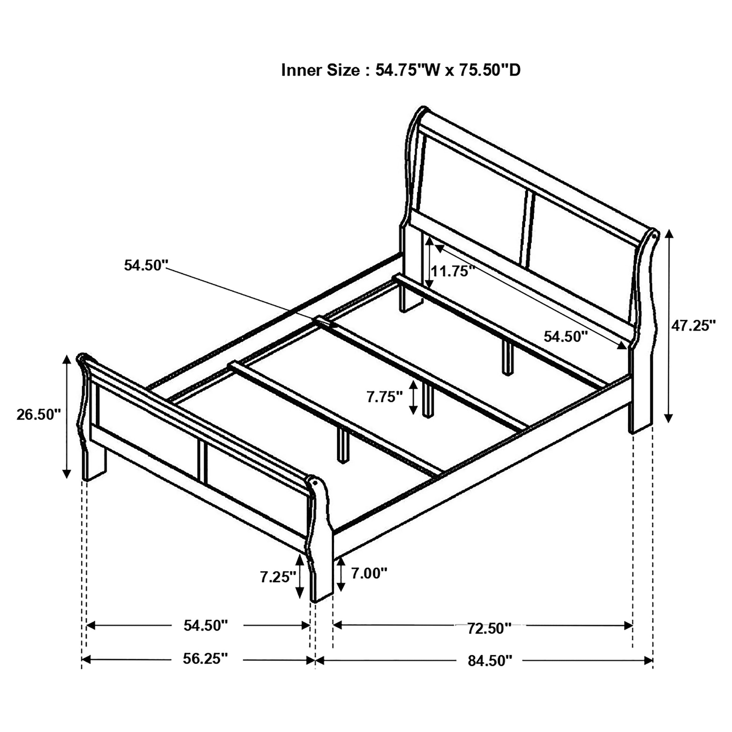 Louis Philippe 4-piece Full Bedroom Set Cappuccino — view 14