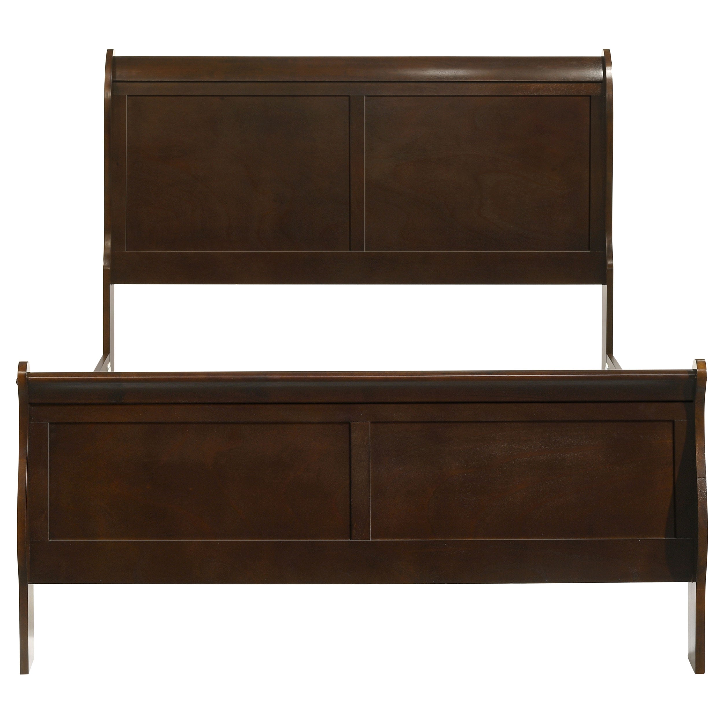 Louis Philippe Wood Full Sleigh Bed Cappuccino — view 4