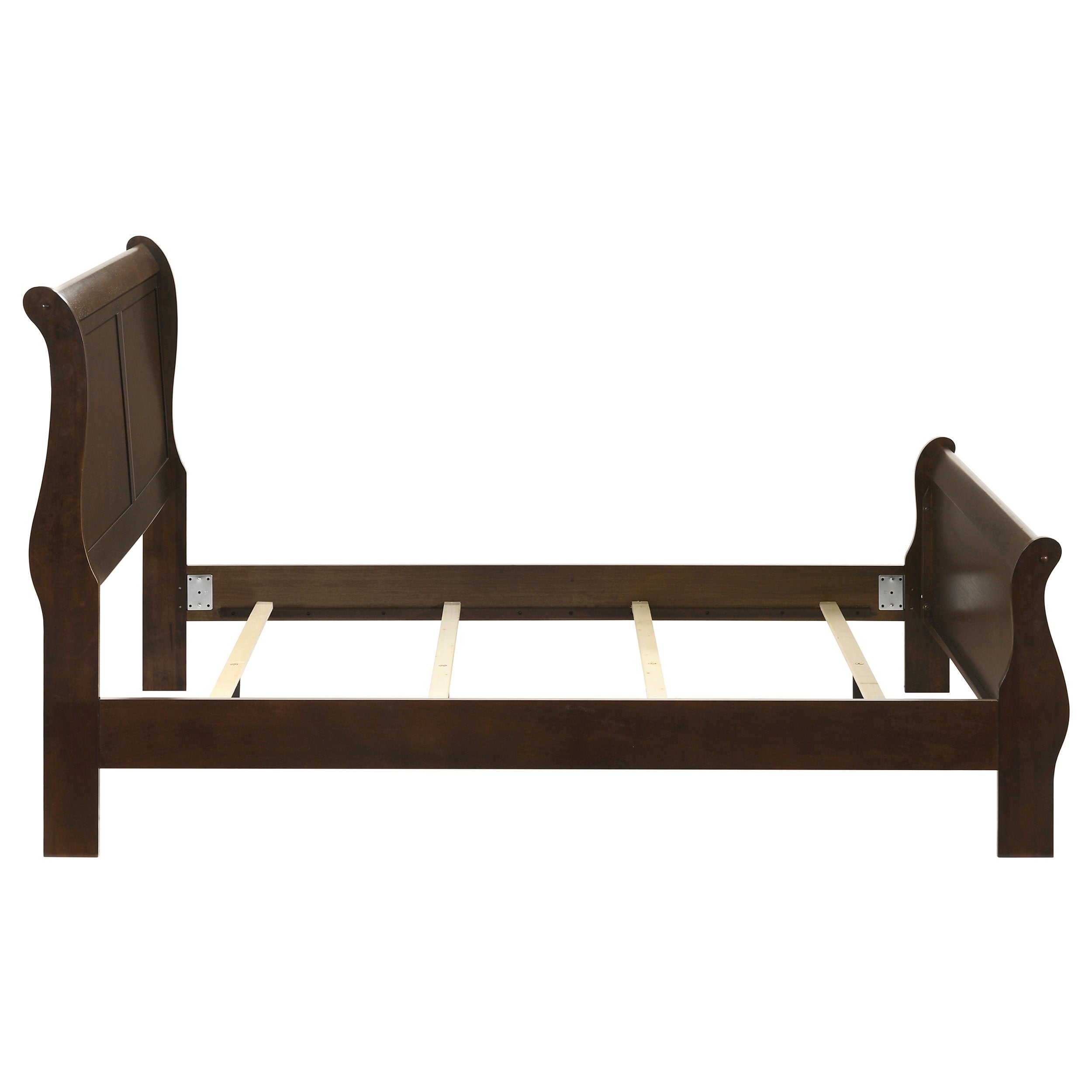 Louis Philippe Wood Full Sleigh Bed Cappuccino — view 6