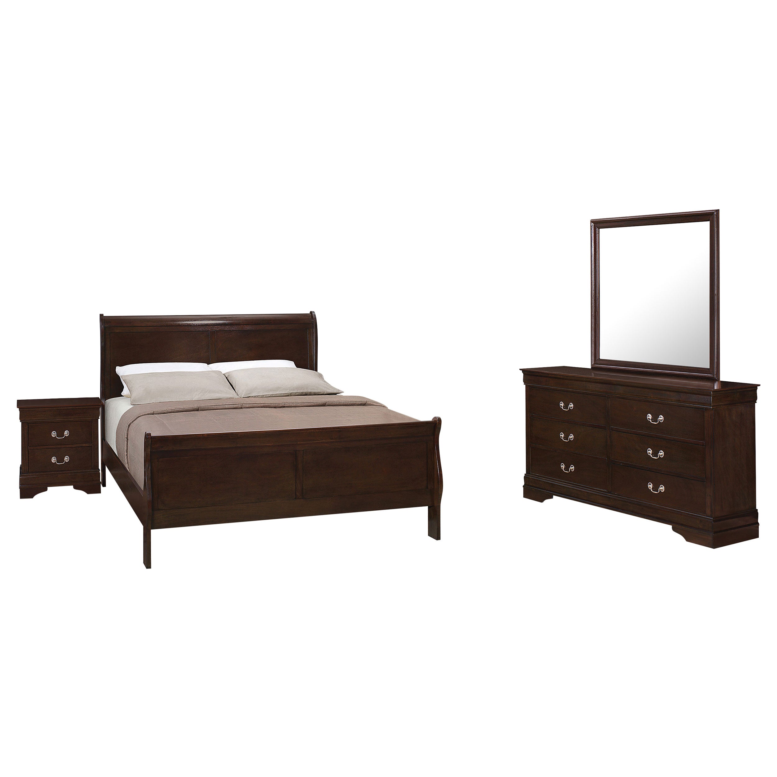 Louis Philippe 4-piece Eastern King Bedroom Set Cappuccino — view 2