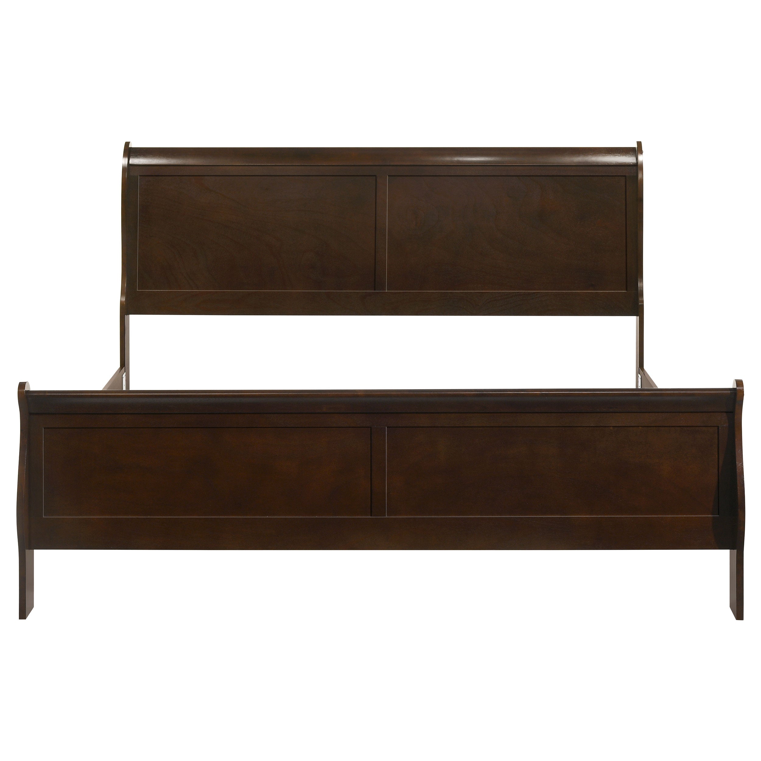 Louis Philippe Wood Eastern King Sleigh Bed Cappuccino — view 4