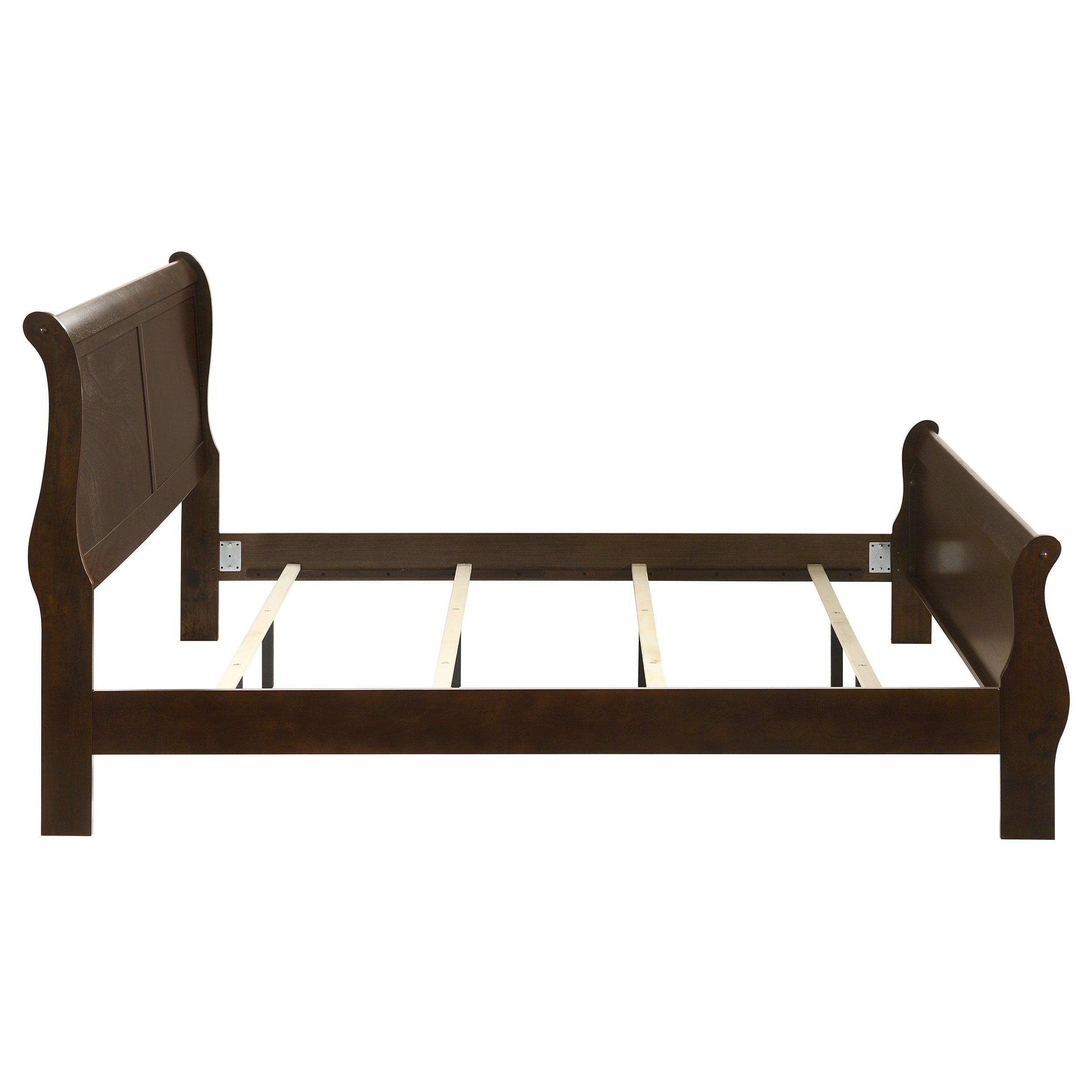 Louis Philippe Wood Eastern King Sleigh Bed Cappuccino — view 6