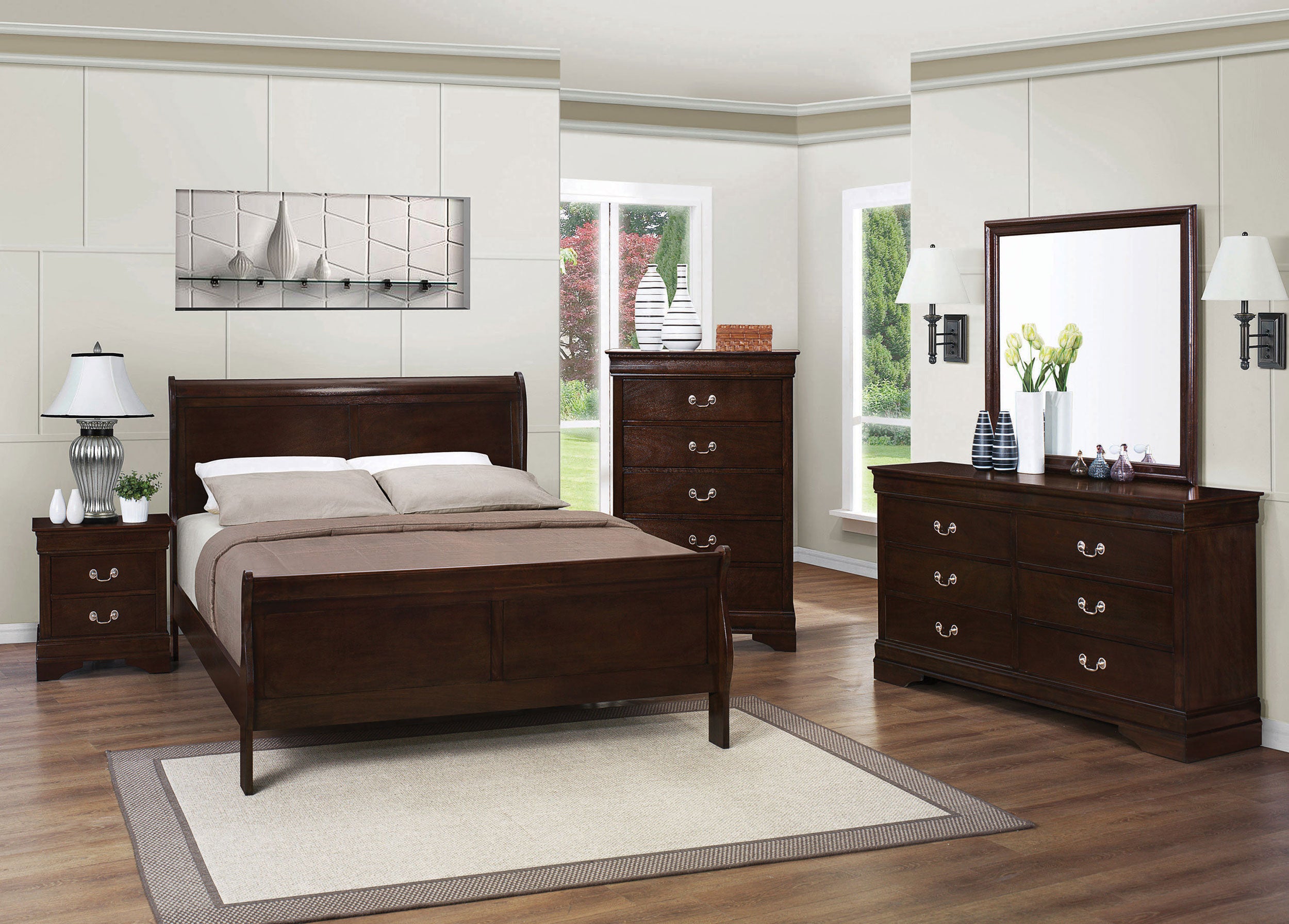 Louis Philippe 5-piece Queen Bedroom Set Cappuccino — view 1