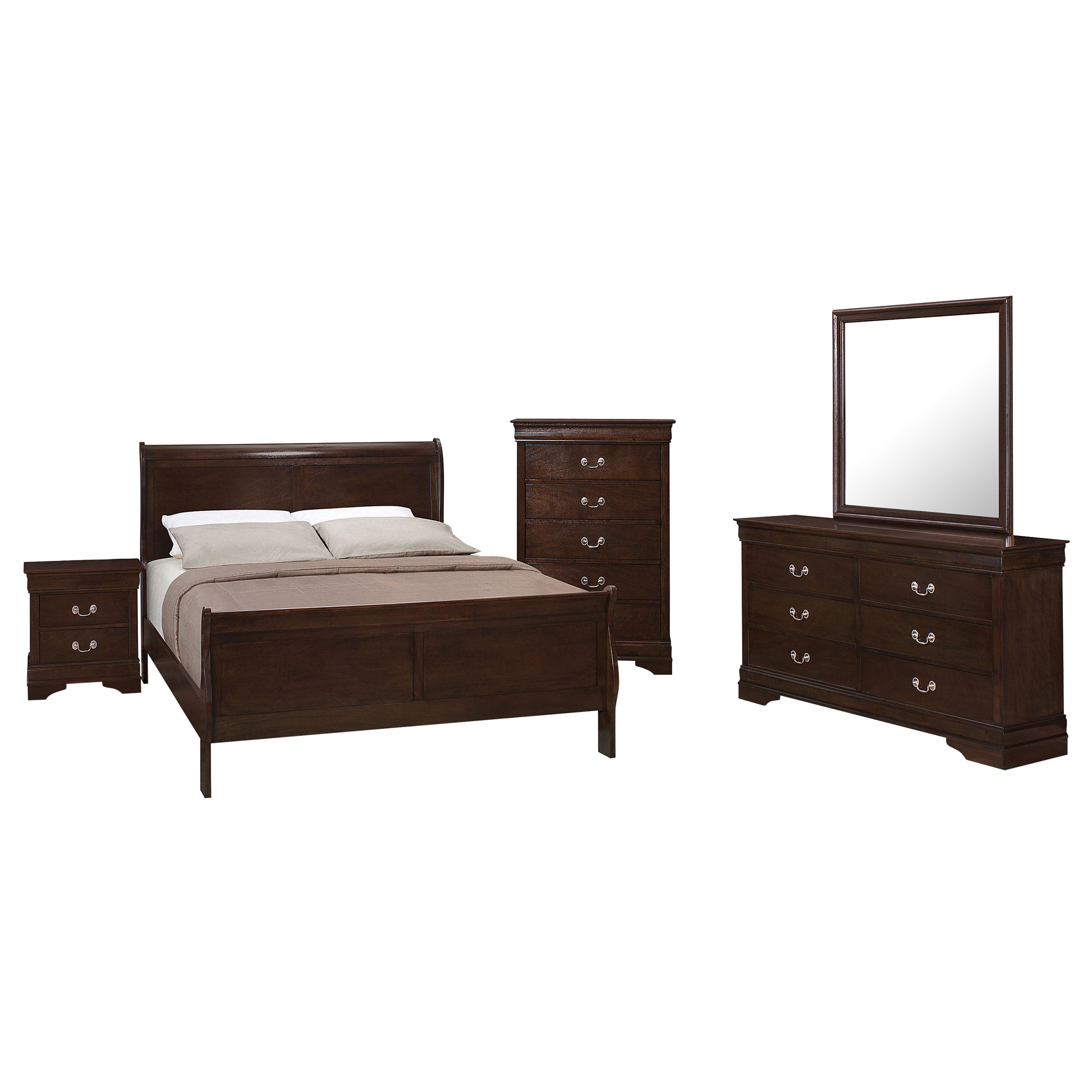 Louis Philippe 5-piece Queen Bedroom Set Cappuccino — view 2