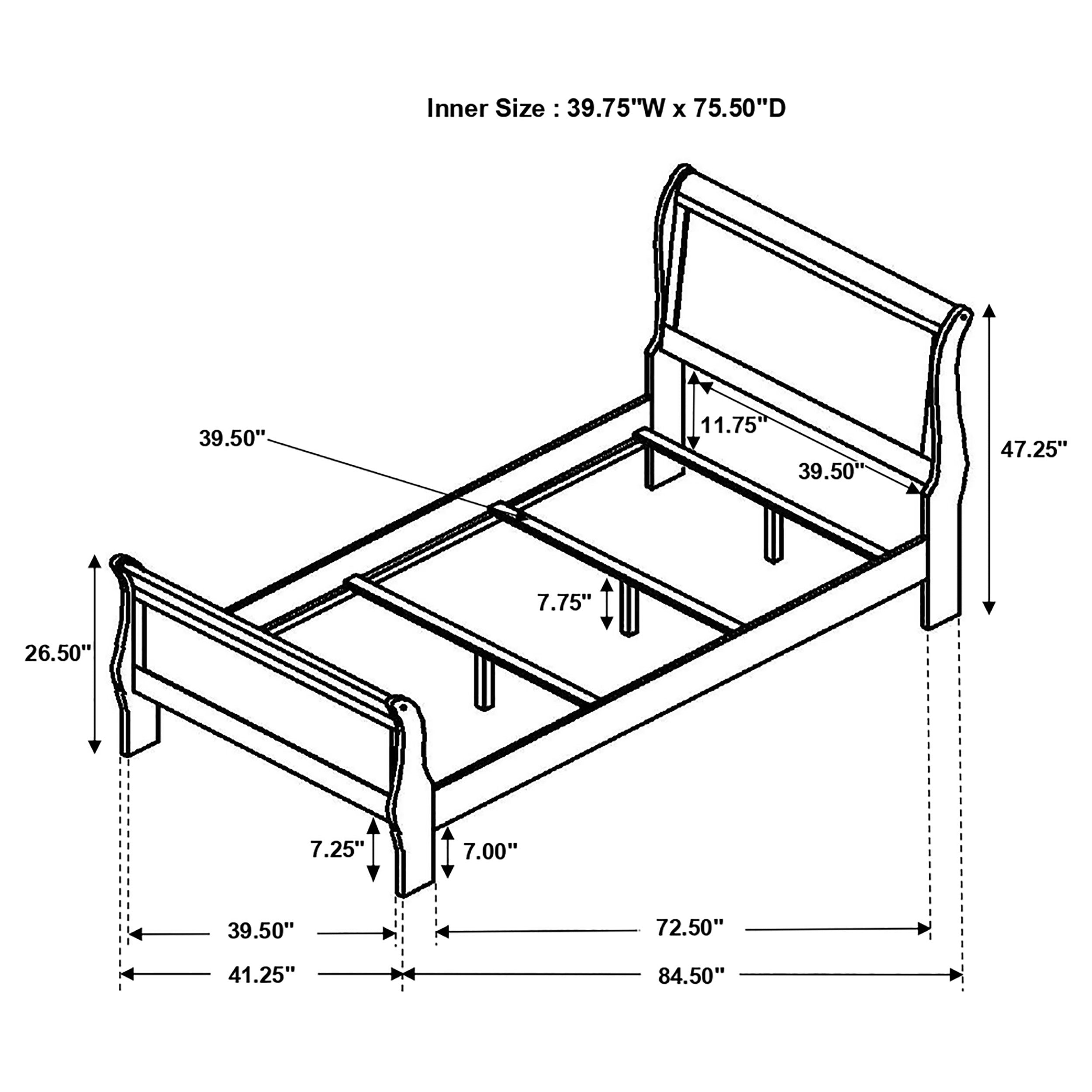 Louis Philippe 5-piece Twin Bedroom Set Cappuccino — view 14