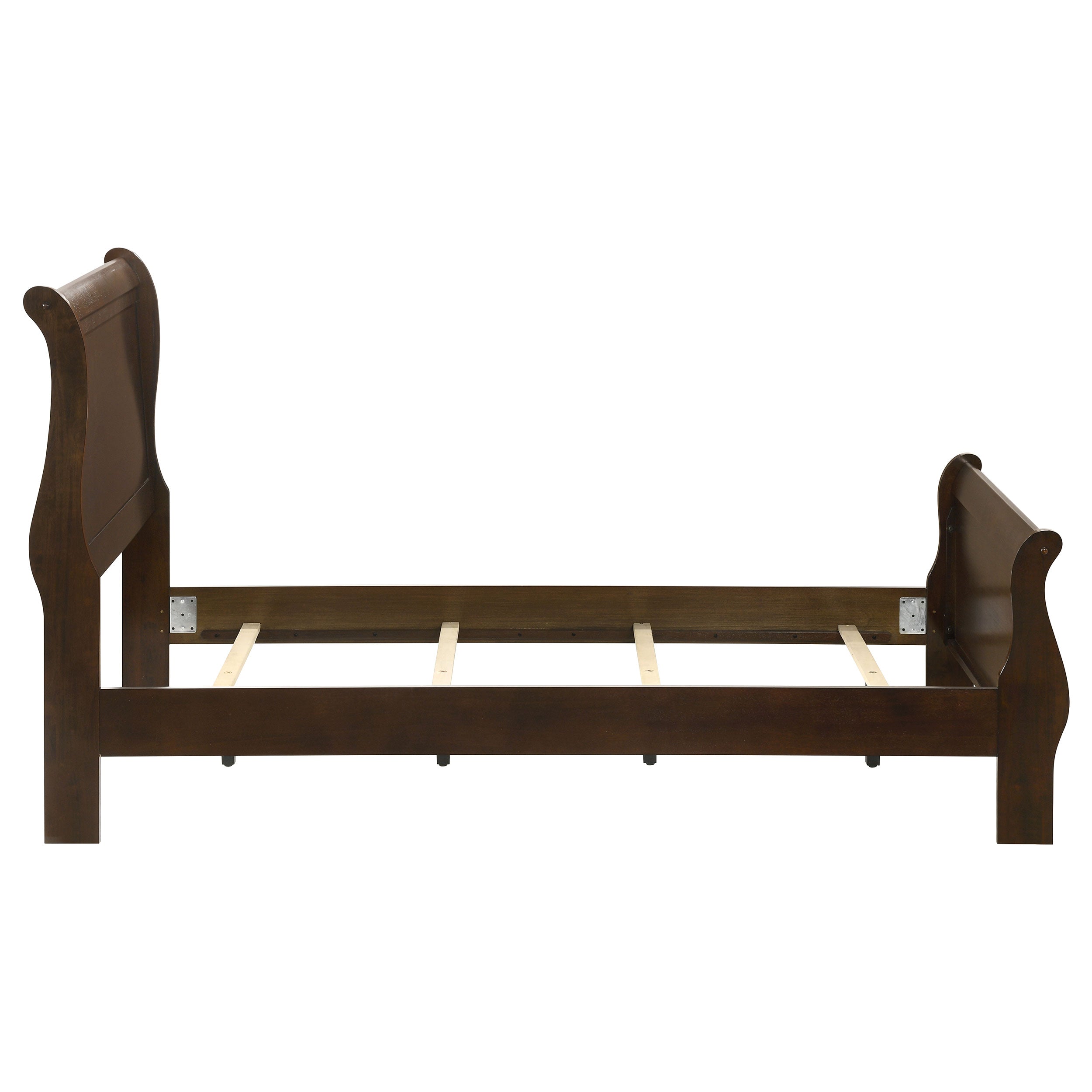 Louis Philippe Wood Twin Sleigh Bed Cappuccino — view 6