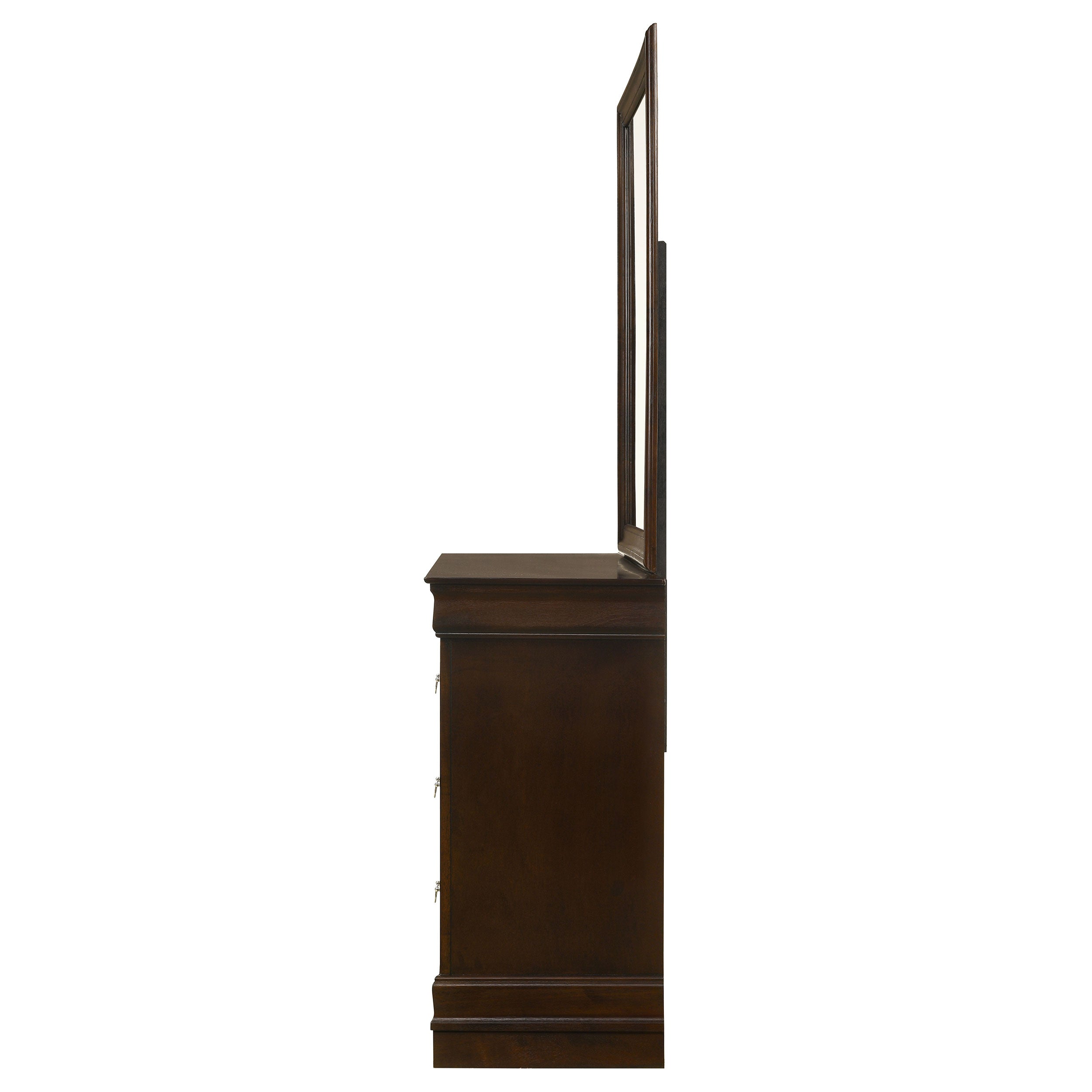 Louis Philippe 6-drawer Dresser with Mirror Cappuccino — view 5