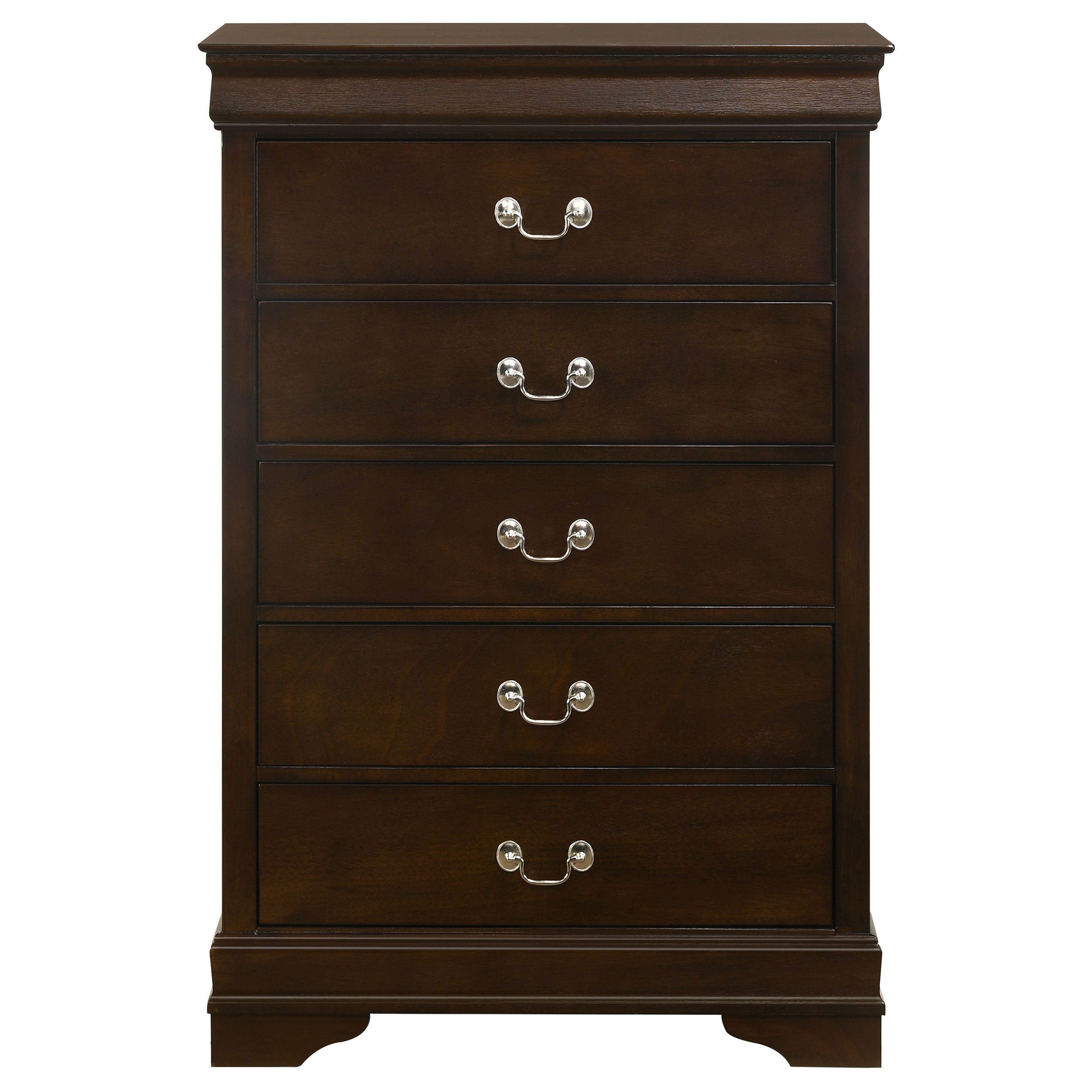 Louis Philippe 5-drawer Bedroom Chest Cappuccino — view 3