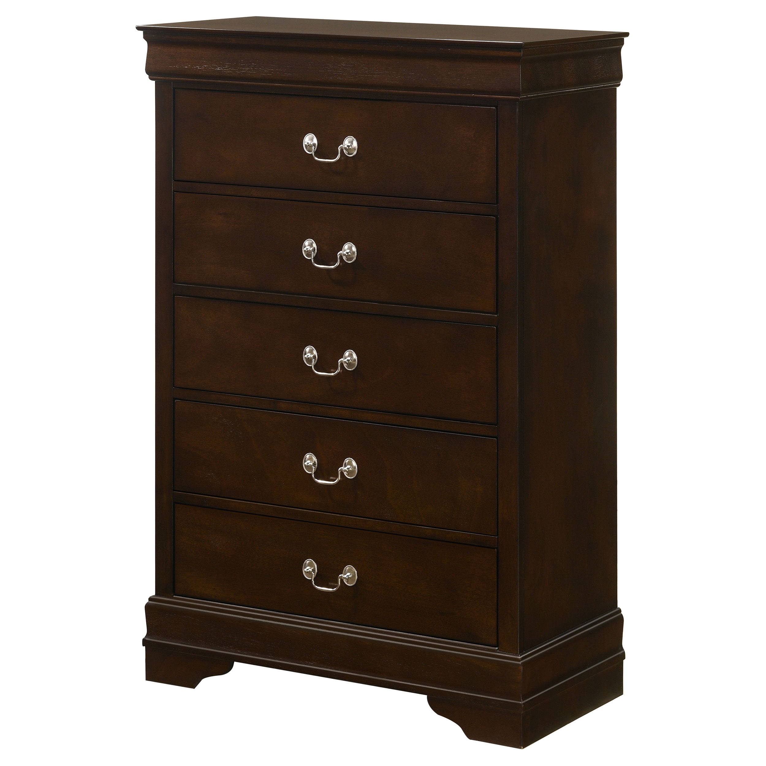 Louis Philippe 5-drawer Bedroom Chest Cappuccino — view 4