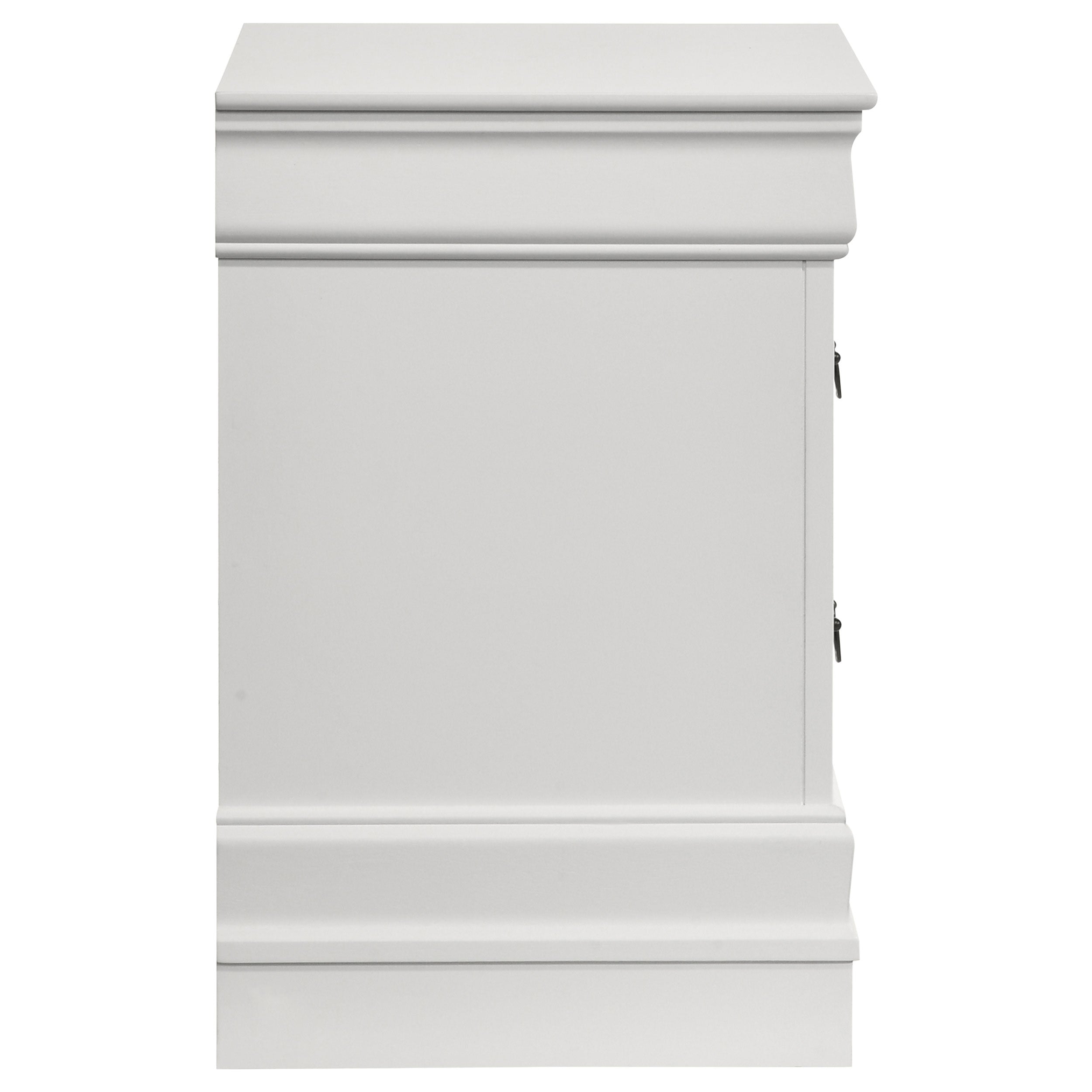Louis Philippe 2-drawer Nightstand Bedside Table White — view 9