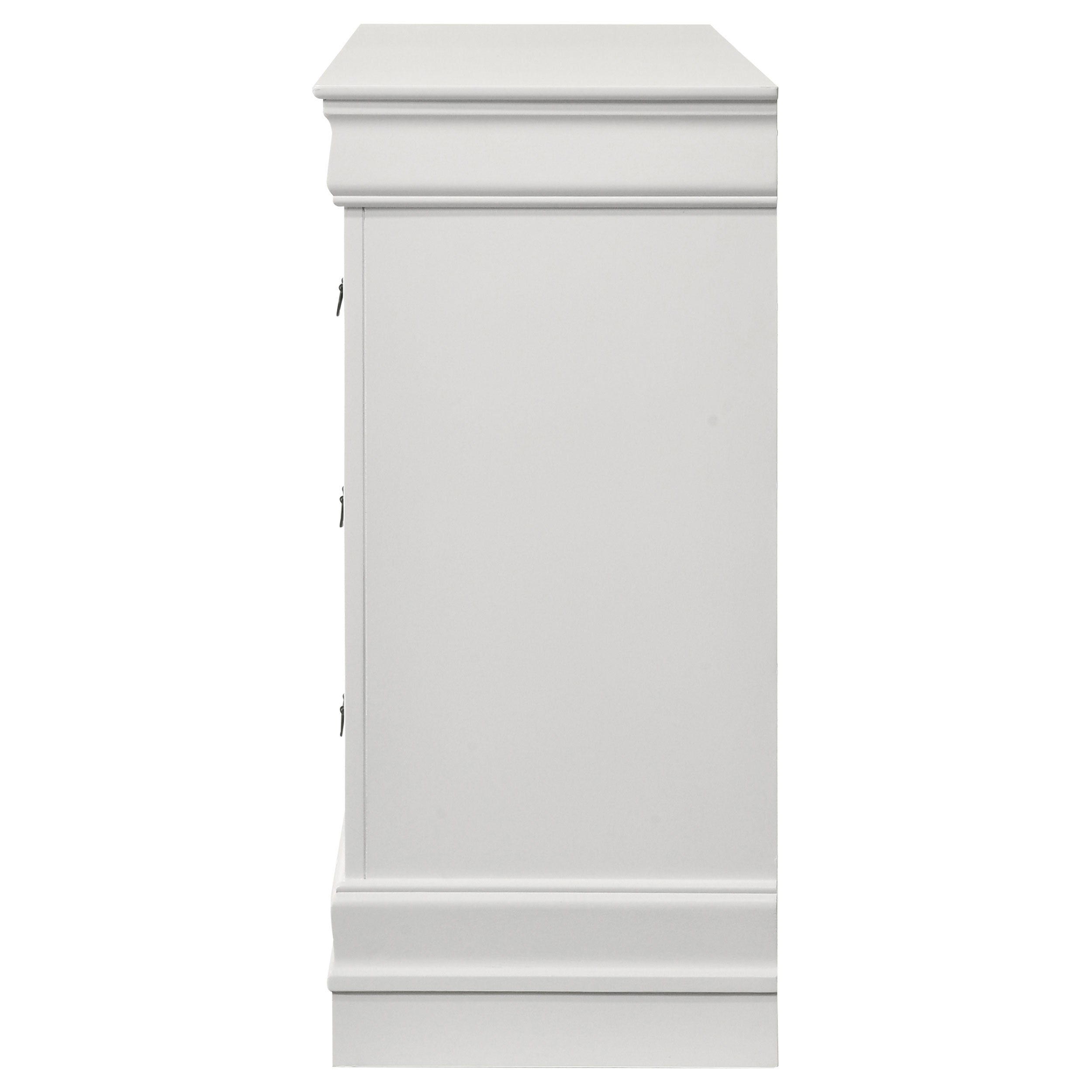 Louis Philippe 6-drawer Dresser White — view 5