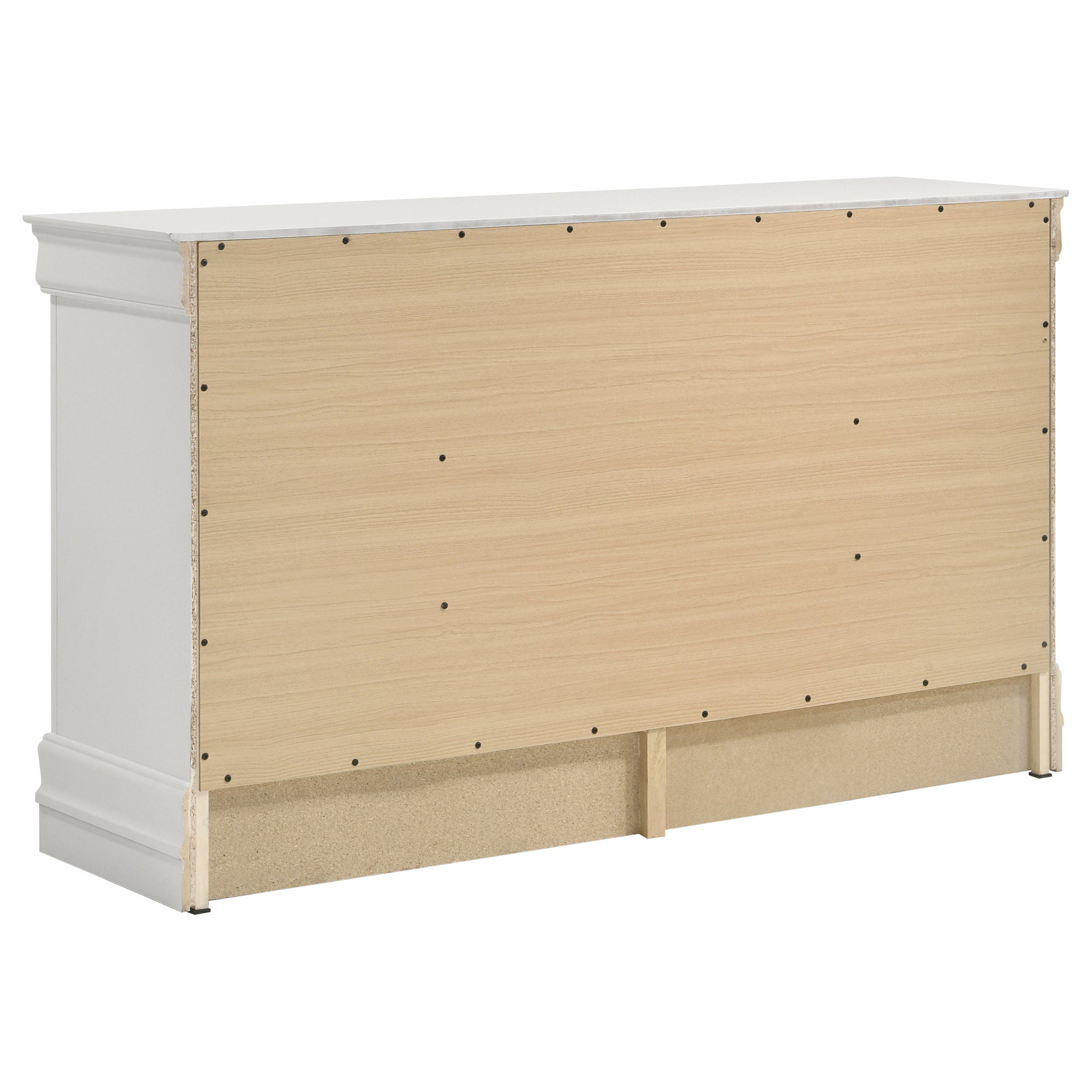Louis Philippe 6-drawer Dresser White — view 6