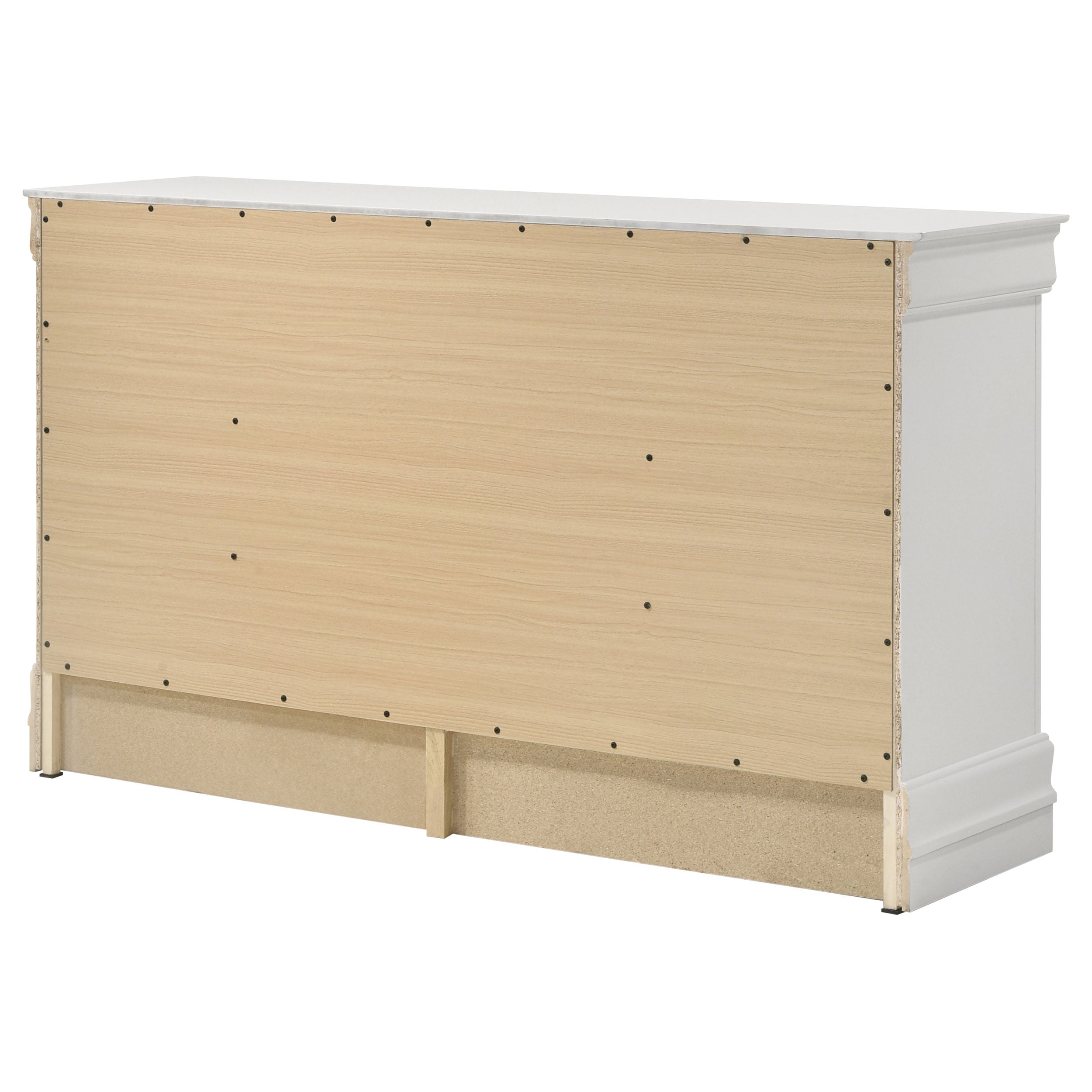 Louis Philippe 6-drawer Dresser White — view 8