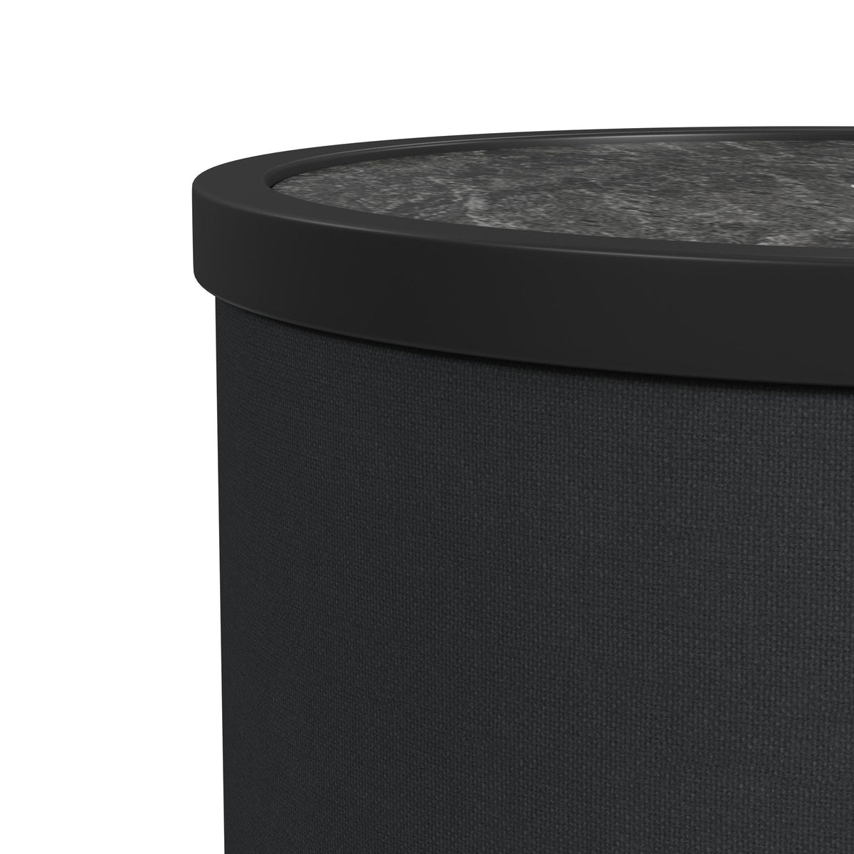 Halo Round Smart End Table in Black by Elements International, view 2
