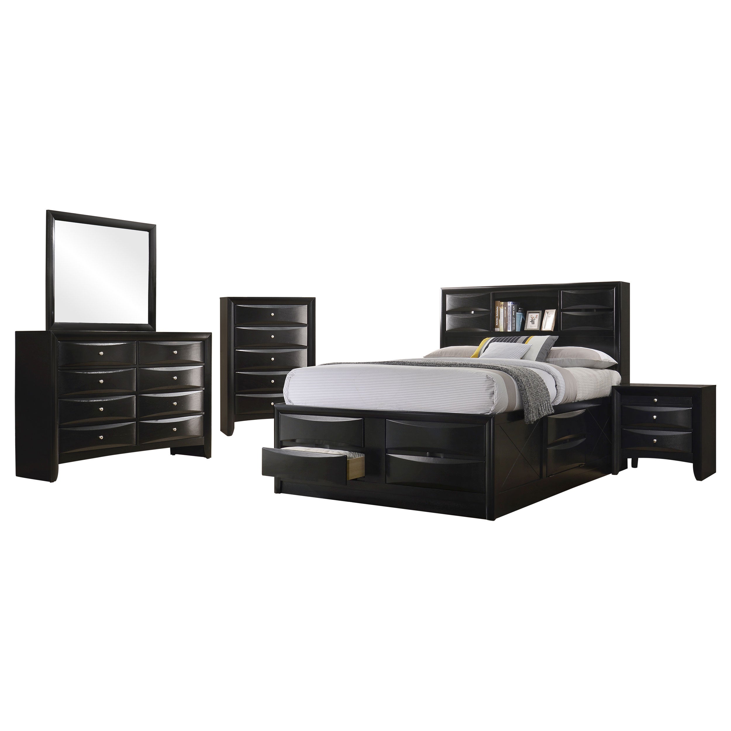 Briana 5-piece Queen Bedroom Set Black — view 2