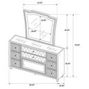 Lorient - 8-Drawer LED Bedroom Flame Box Dresser