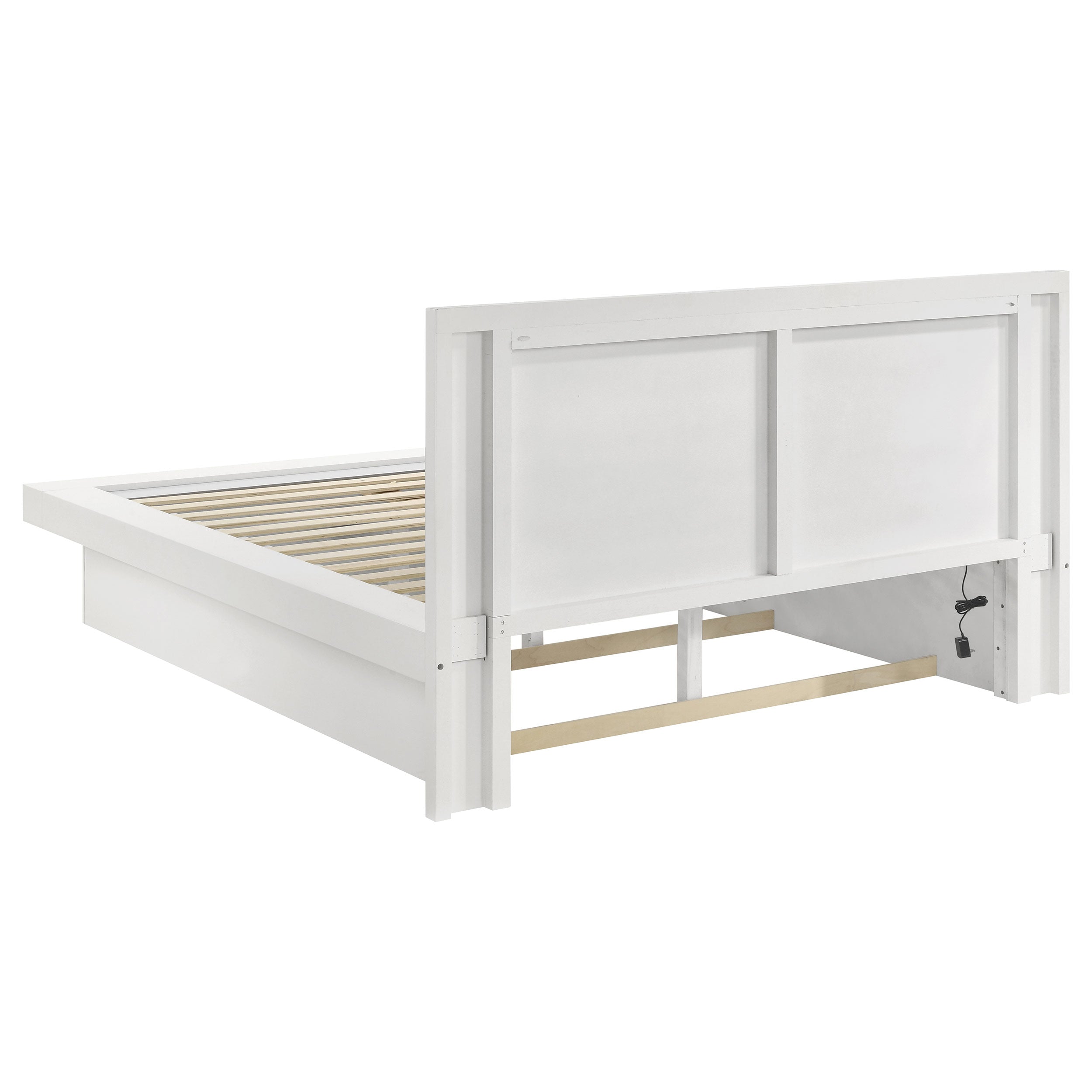 Jessica 6-piece Queen LED Bedroom Set Snow White — view 4