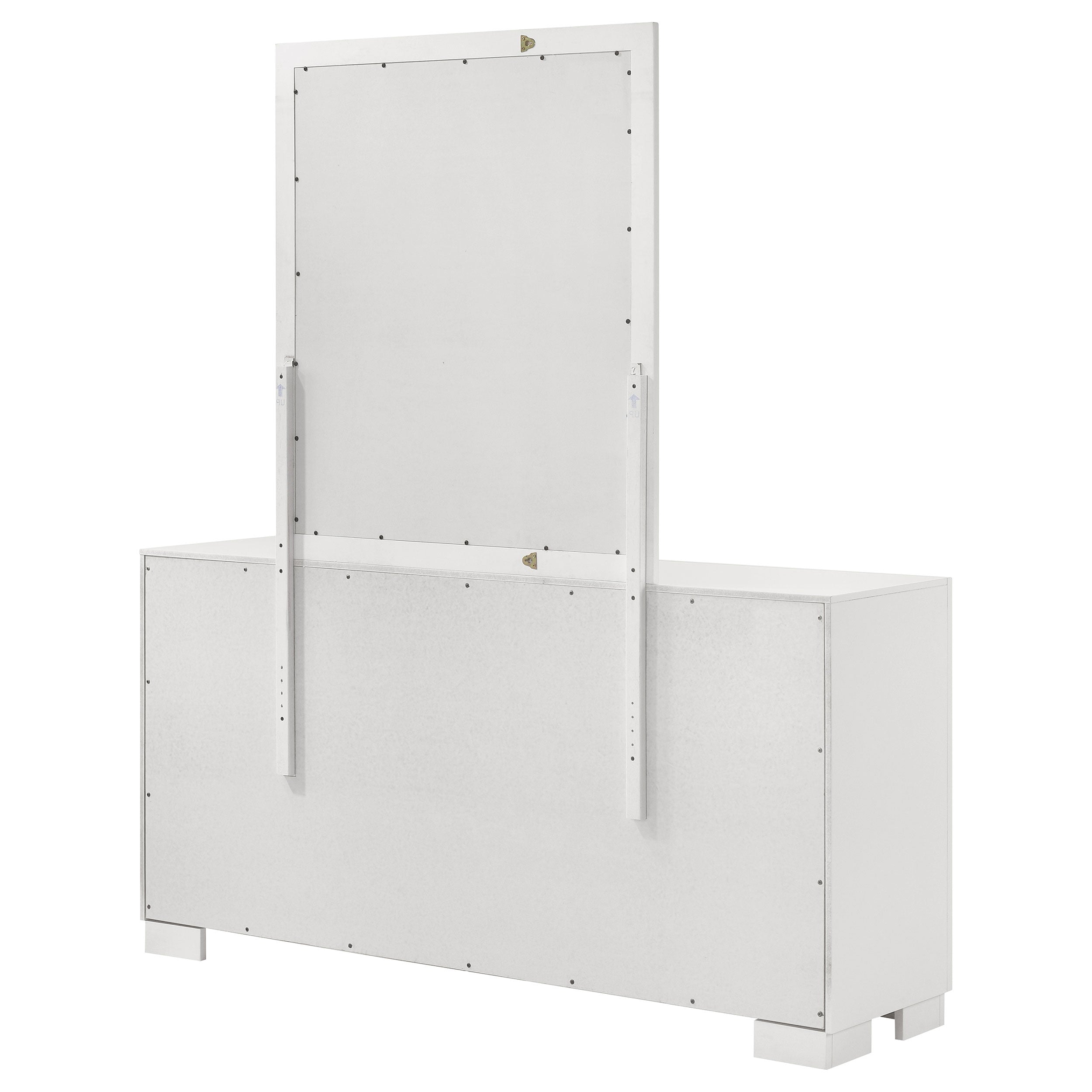 Jessica 6-drawer Dresser with Mirror Snow White — view 8