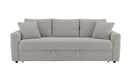 Connie - Boucle Sleeper Sectional Sofa With 2 Toss Pillows - Beige