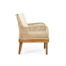 Outdoor Club Chair With Rope Weave Design - Teak