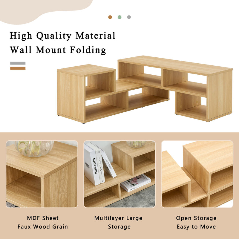 Cube TV Stand With Open Storage And 2 Shelves