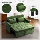Loveseat Sofa Bed Sleeper With Reversible Backrest, Side Pockets, USB Ports, Phone Holder