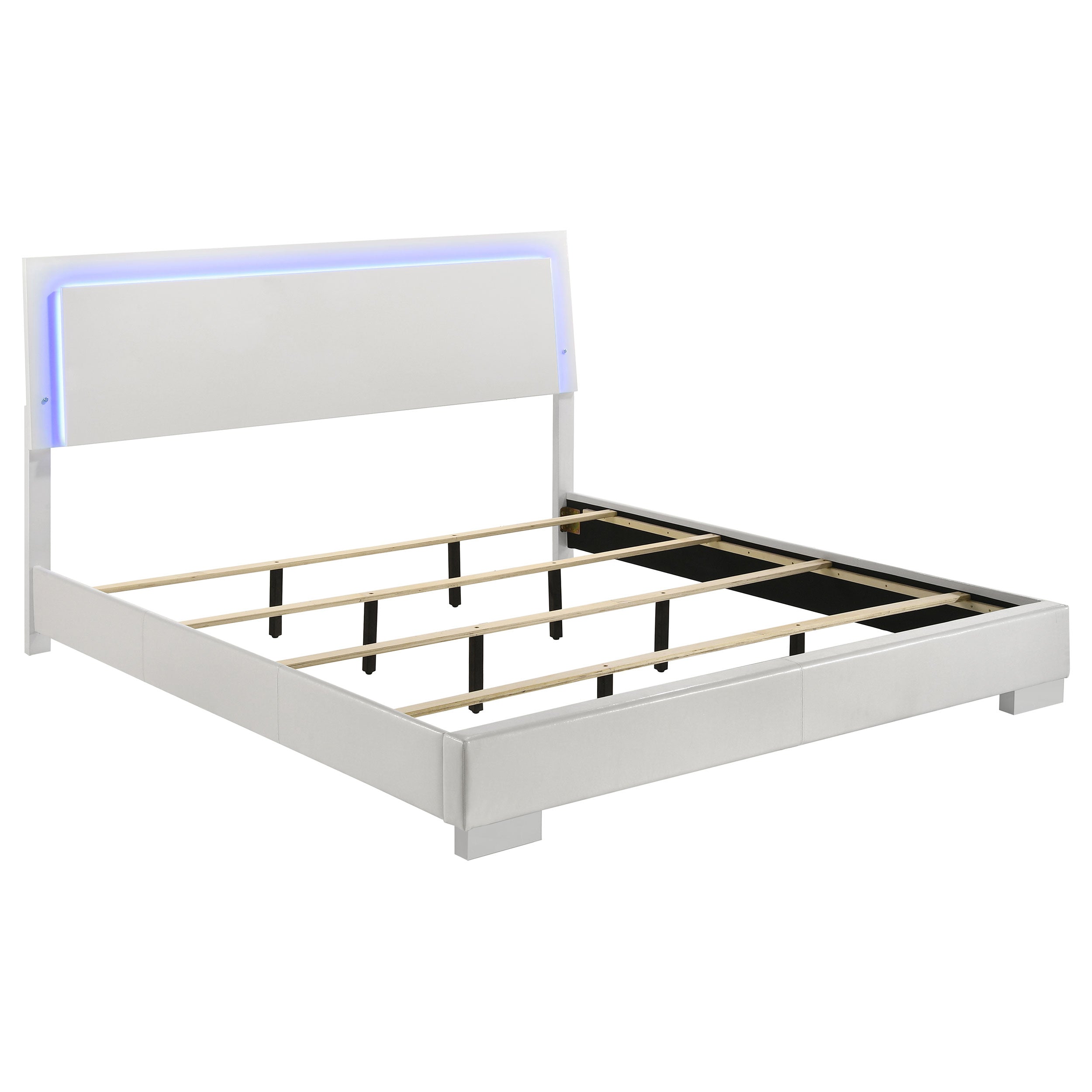 Felicity 4-piece California King Bedroom Set White Gloss — view 3