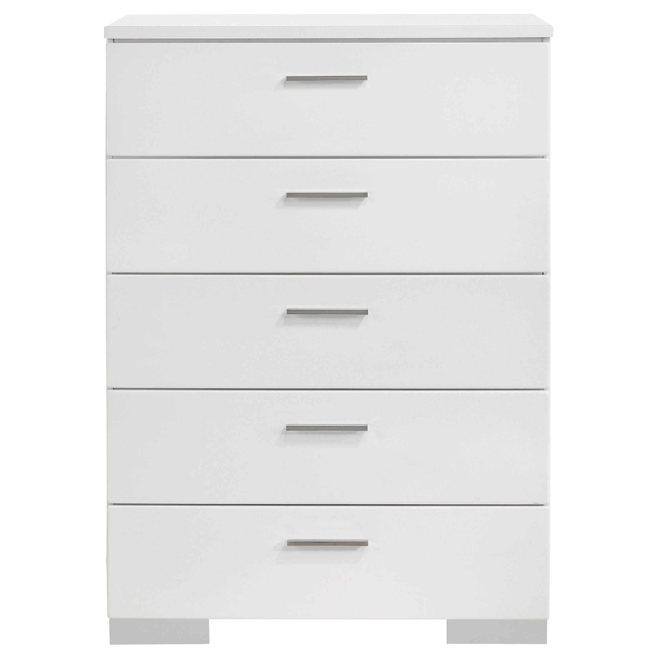 Felicity 5-piece California King Bedroom Set White Gloss — view 13