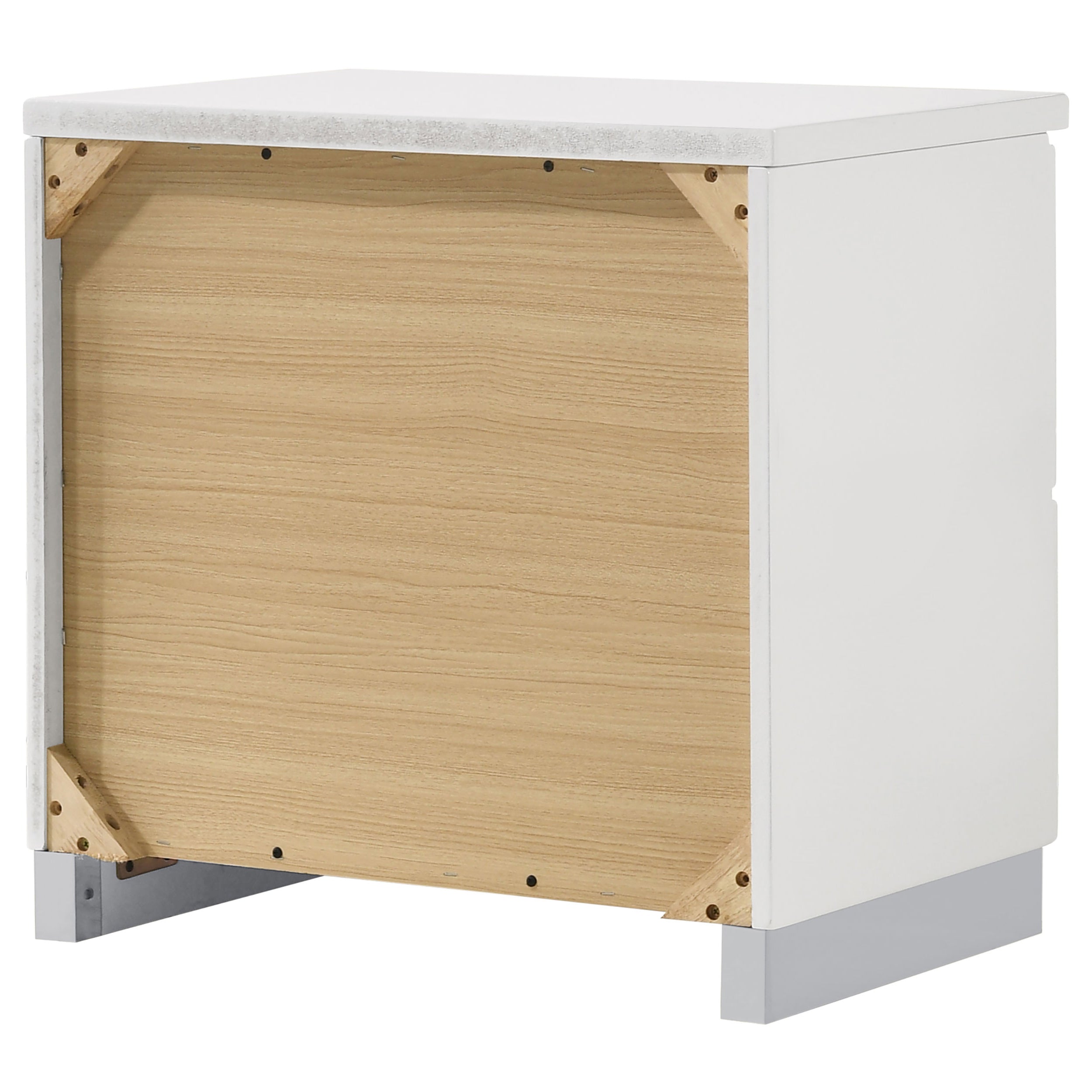 Felicity 2-drawer Nightstand White High Gloss — view 8